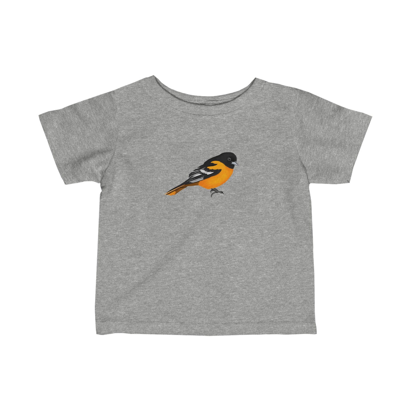 Baltimore Oriole Bird Baby & Toddler Fine Jersey Tee - jz.birds