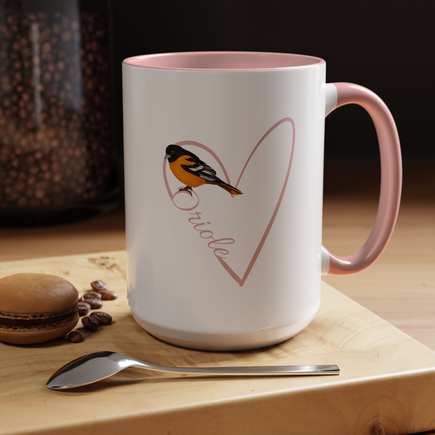 Oriole Mug Bird with Heart for Bird Lovers