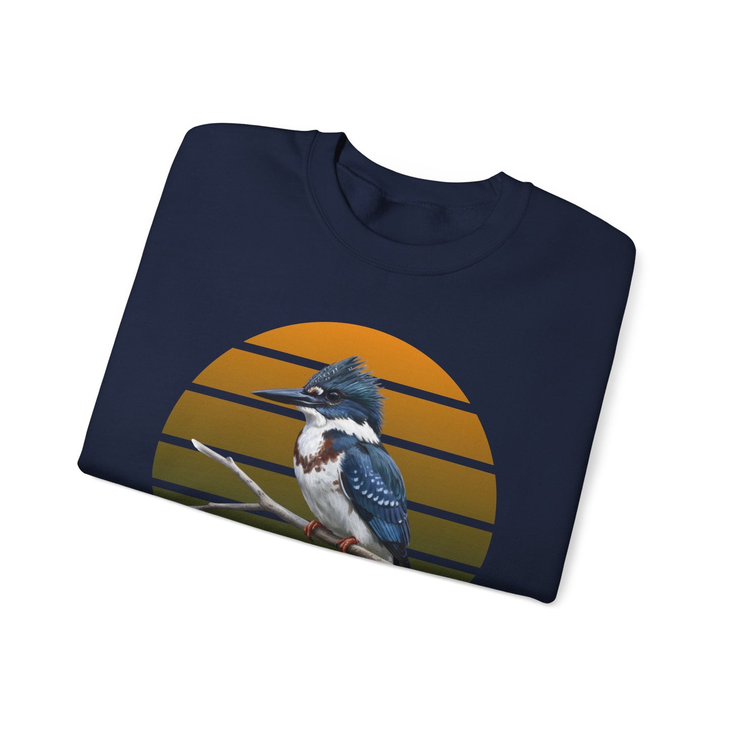 Belted Kingfisher Sweatshirt | Bird Watcher Crewneck | Unisex Songbird Gift for Bird Lovers