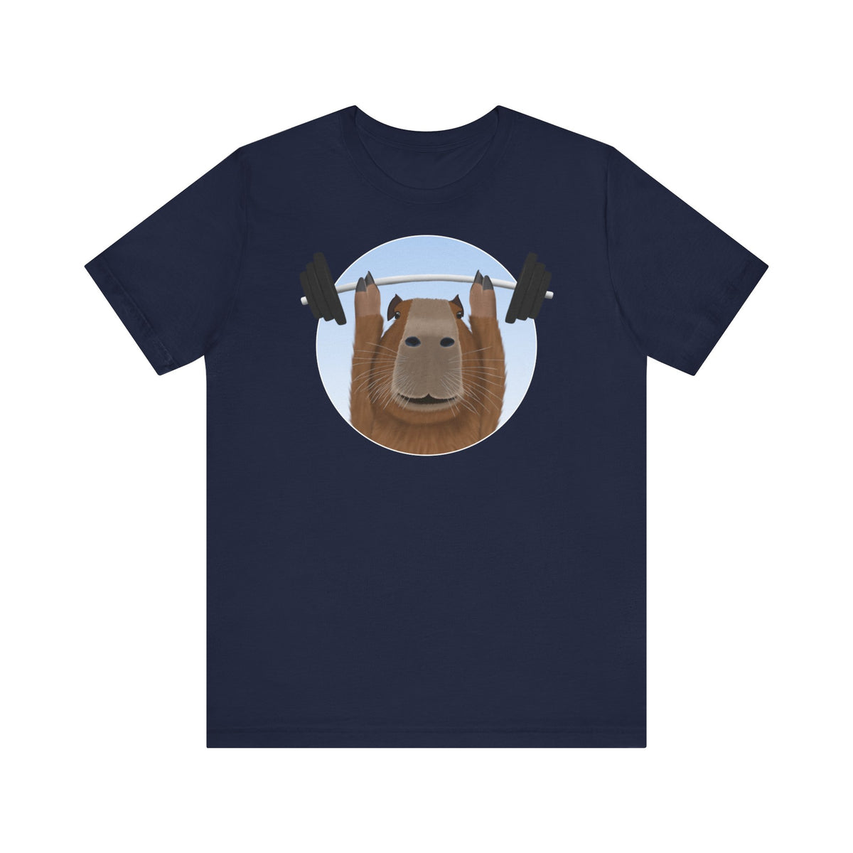 Capybara mit Hantel Gym Workout T-Shirt