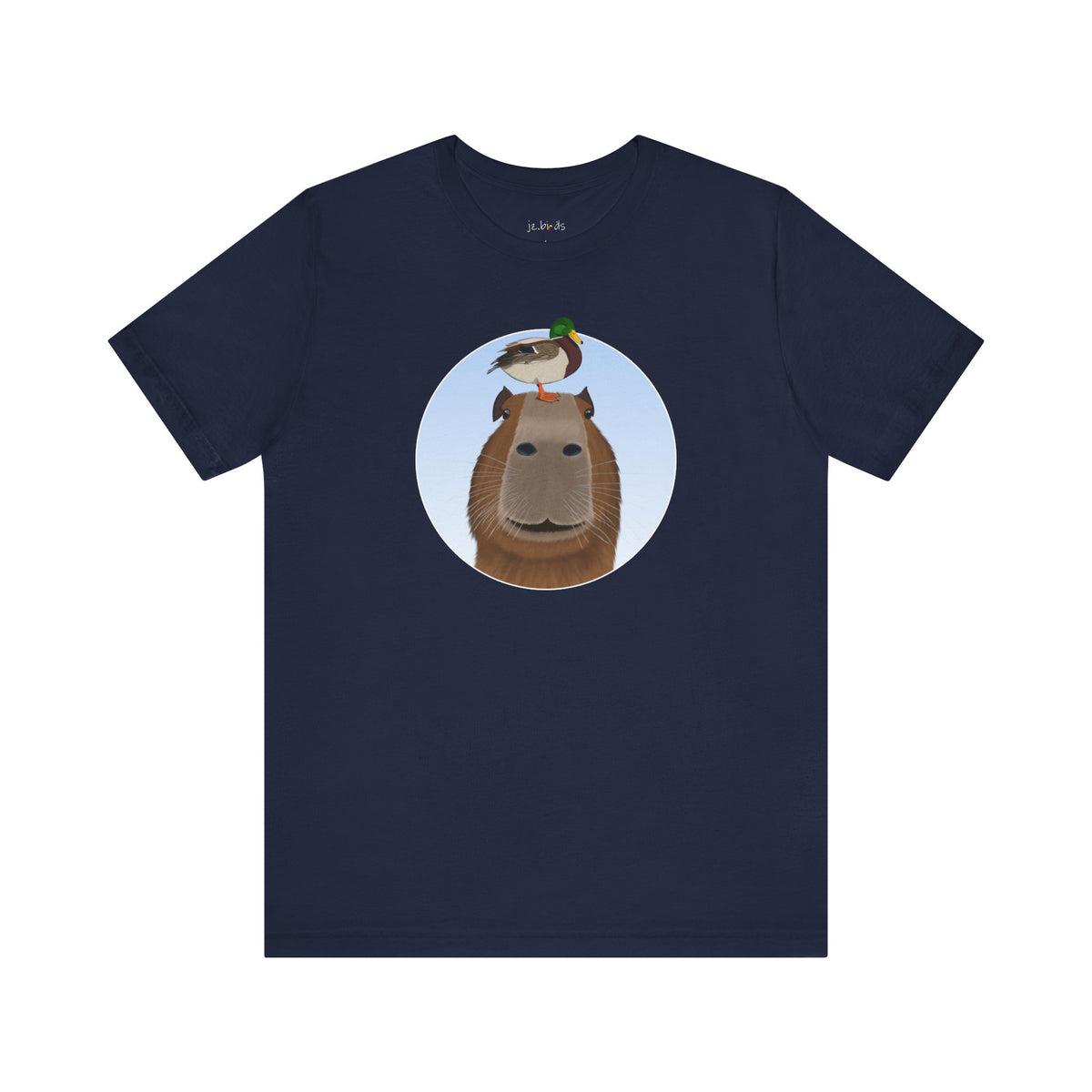 Mallard and Duck Capybara T-Shirt in Black