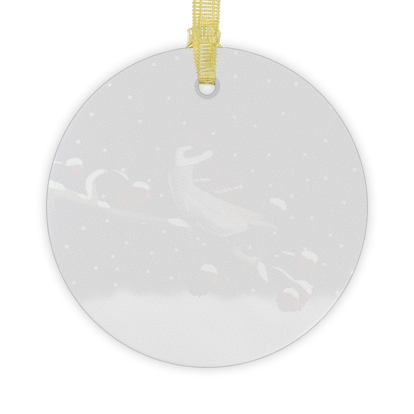 Tree Sparrow on a Winter Branch Christmas Bird Glass Ornament