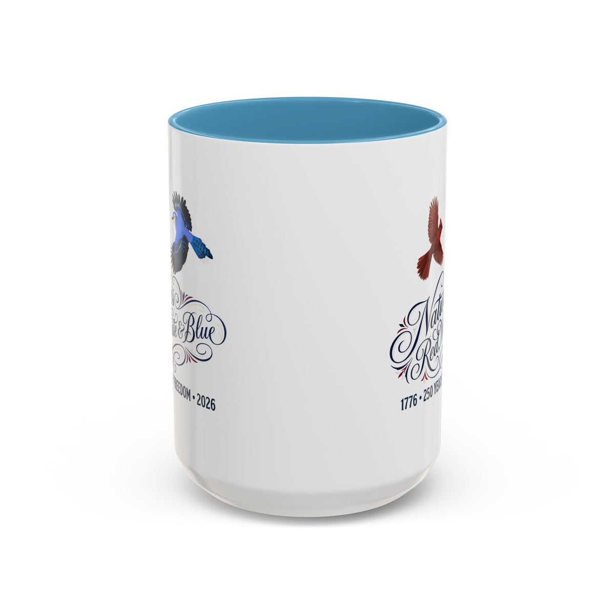 Cardinal & Blue Jay 250th Anniversary Mug | Red, White & Blue Ceramic Cup
