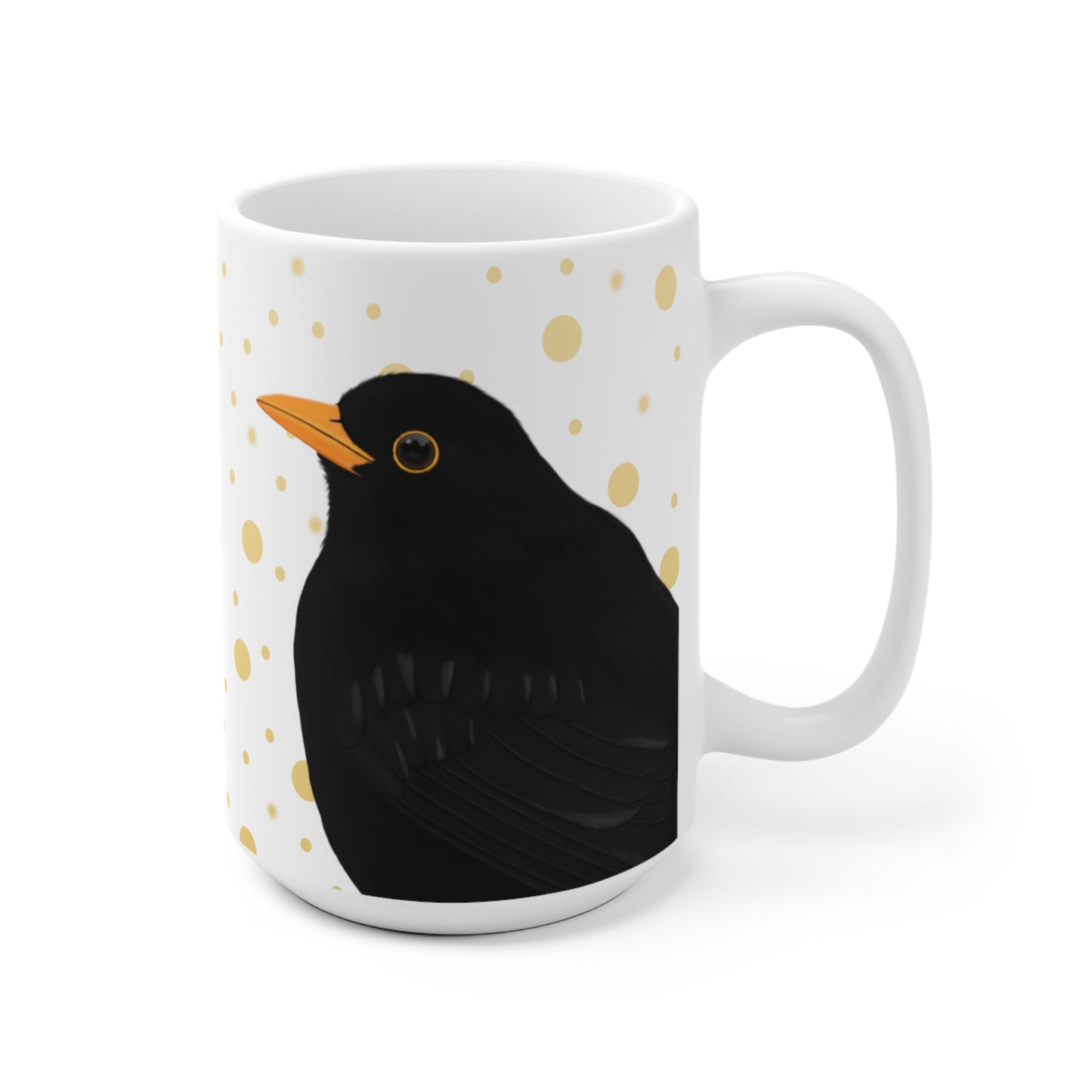 Amsel mit Goldenen Punkten Vogel Tasse