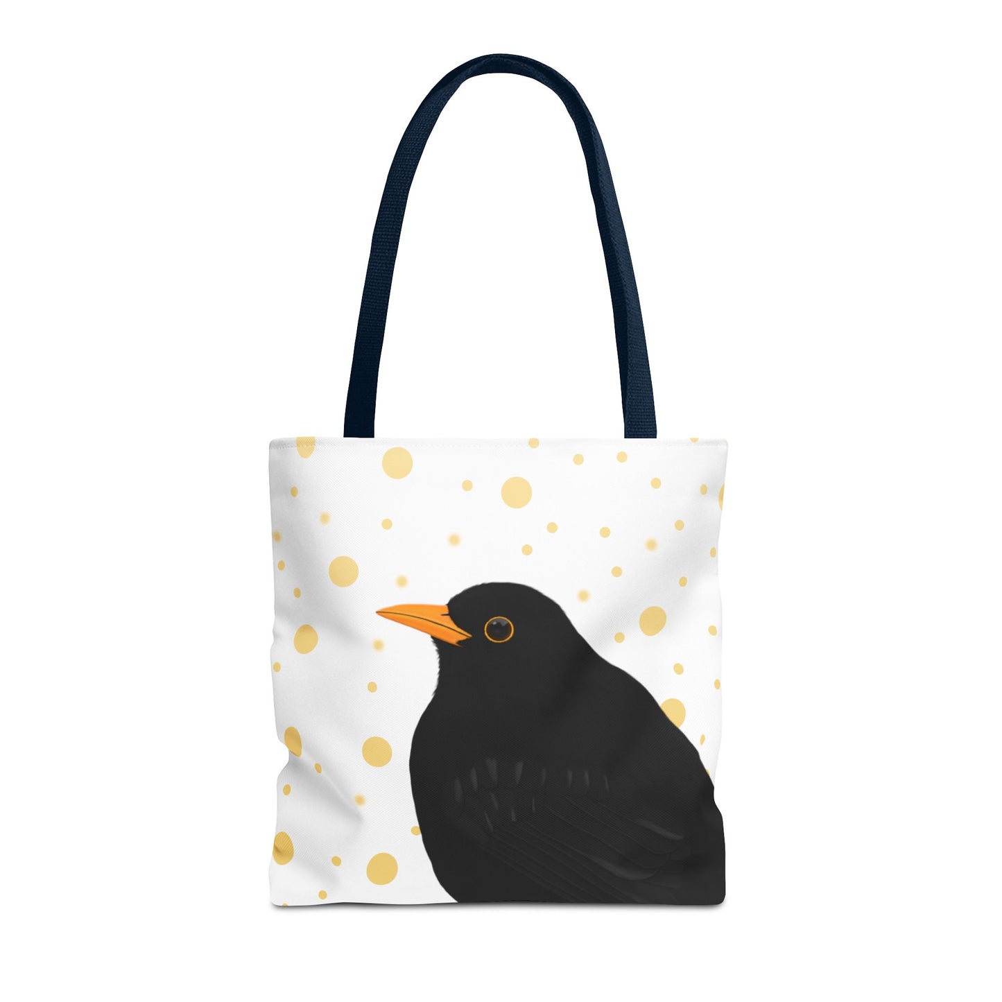 Amsel mit Goldenen Punkten Vogel Tragetasche 40x40cm