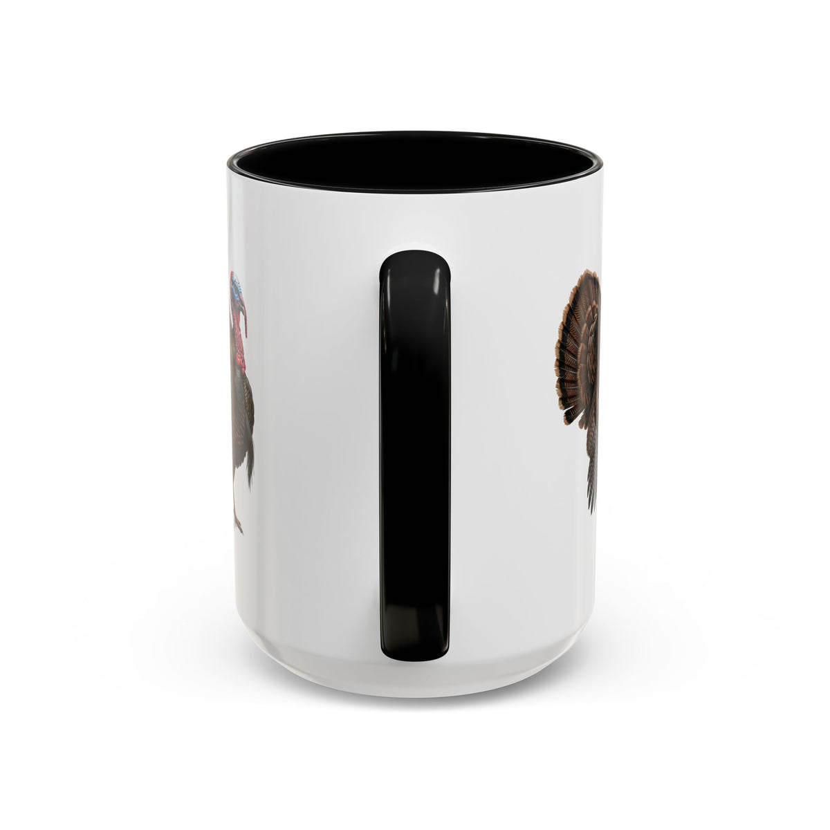 Thanksgiving Turkey Two-Tone Mug | Wild Turkey Bird Art Coffee Cup | Fall Gift
