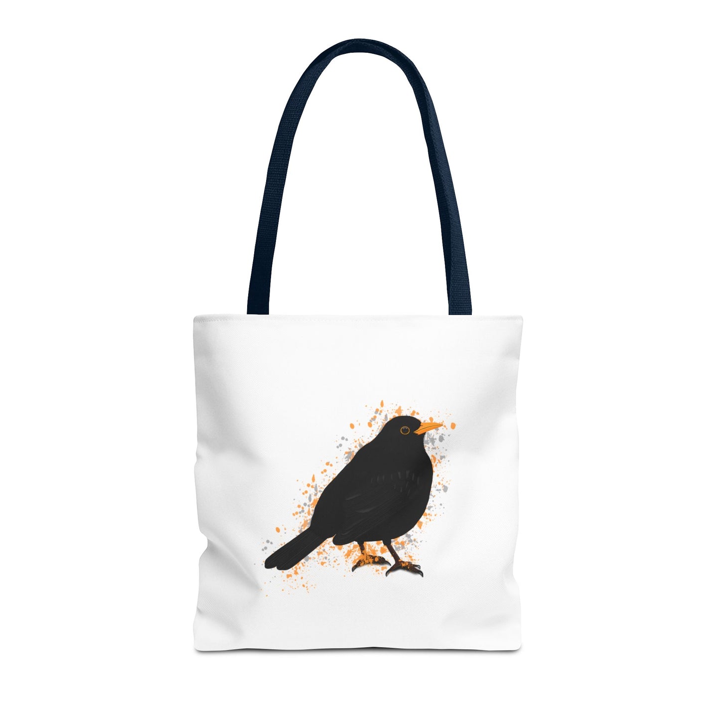 Amsel Tragetasche 40x40cm Vogel Tasche Weiß für Vogelbeobachter