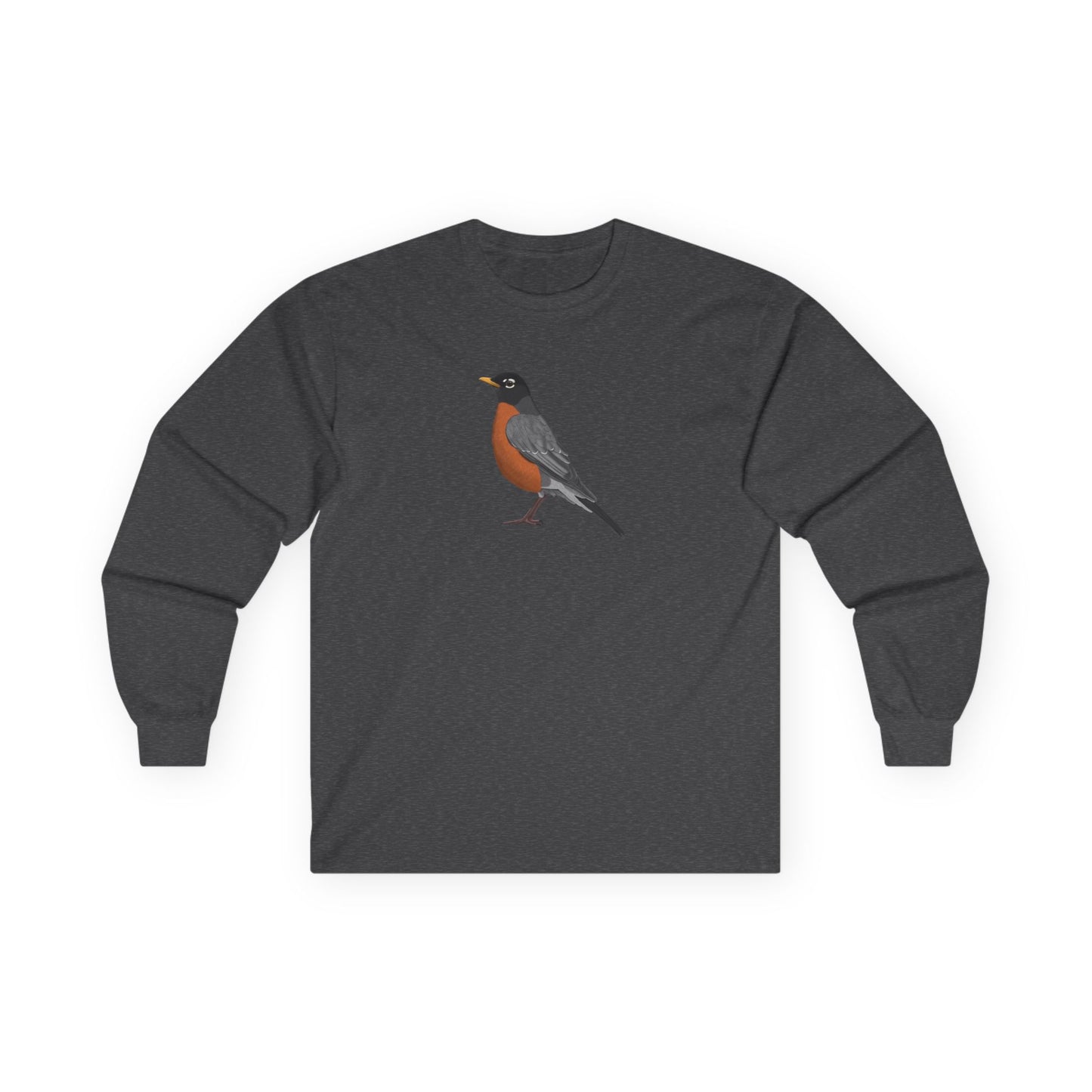 American Robin Birding & Birdwatching Bird Cotton Long Sleeve T-Shirt