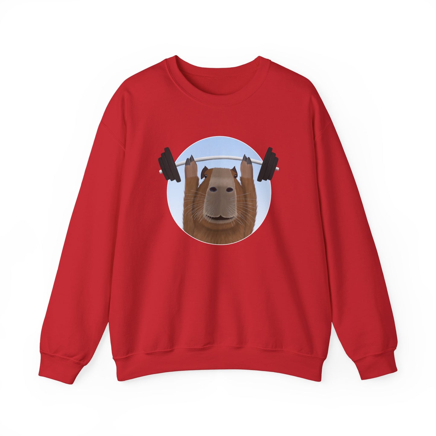 Capybara Weight Lifting Gym Workout Sweatshirt