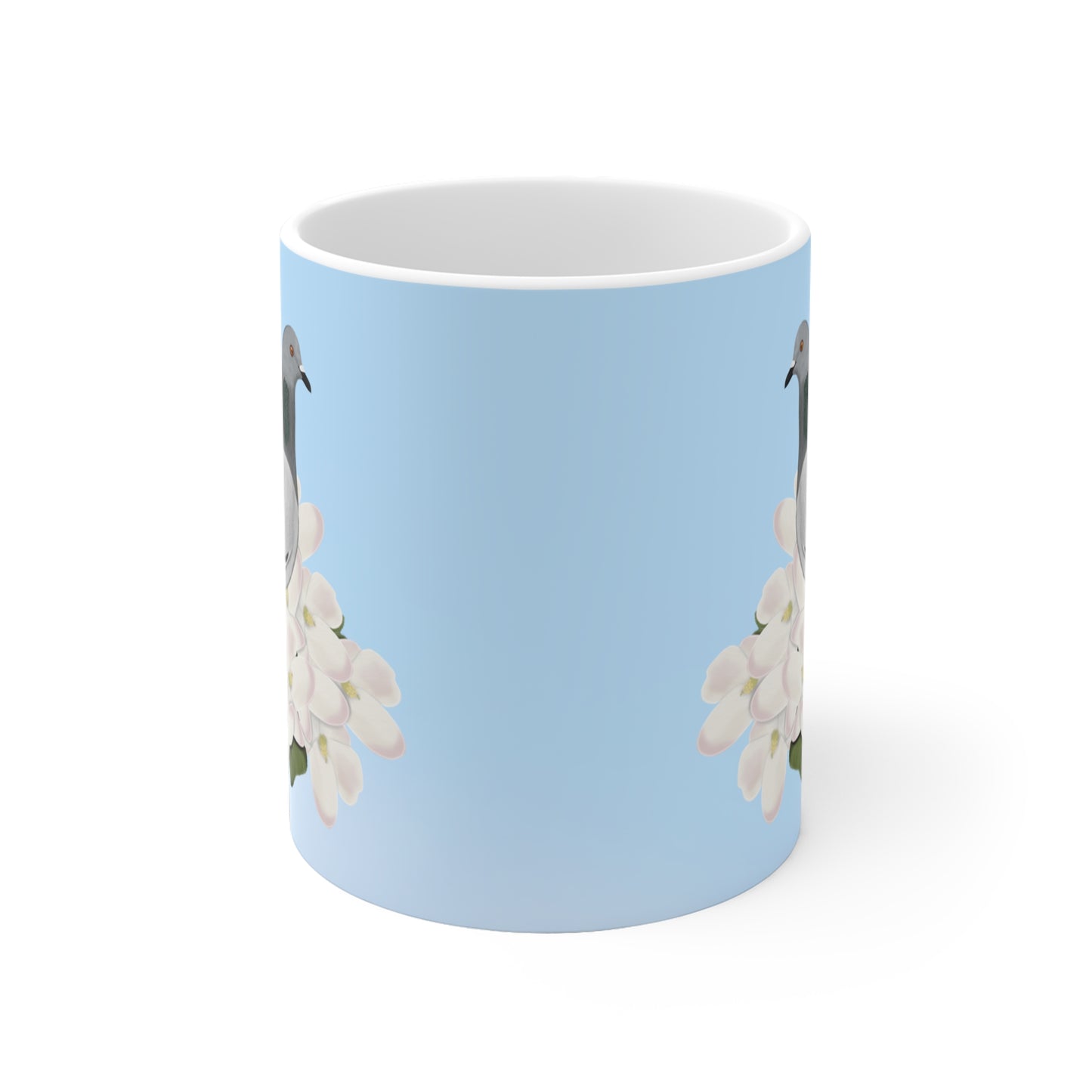 Taube mit Apfelblüten im Frühling Vogel Tasse für Vogelfreunde