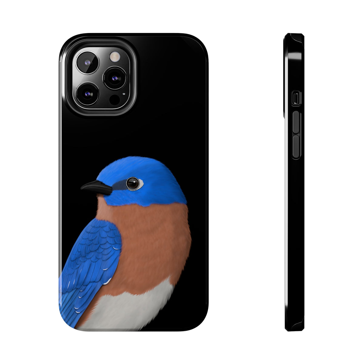Bluebird Bird Art Tough Phone Case Black