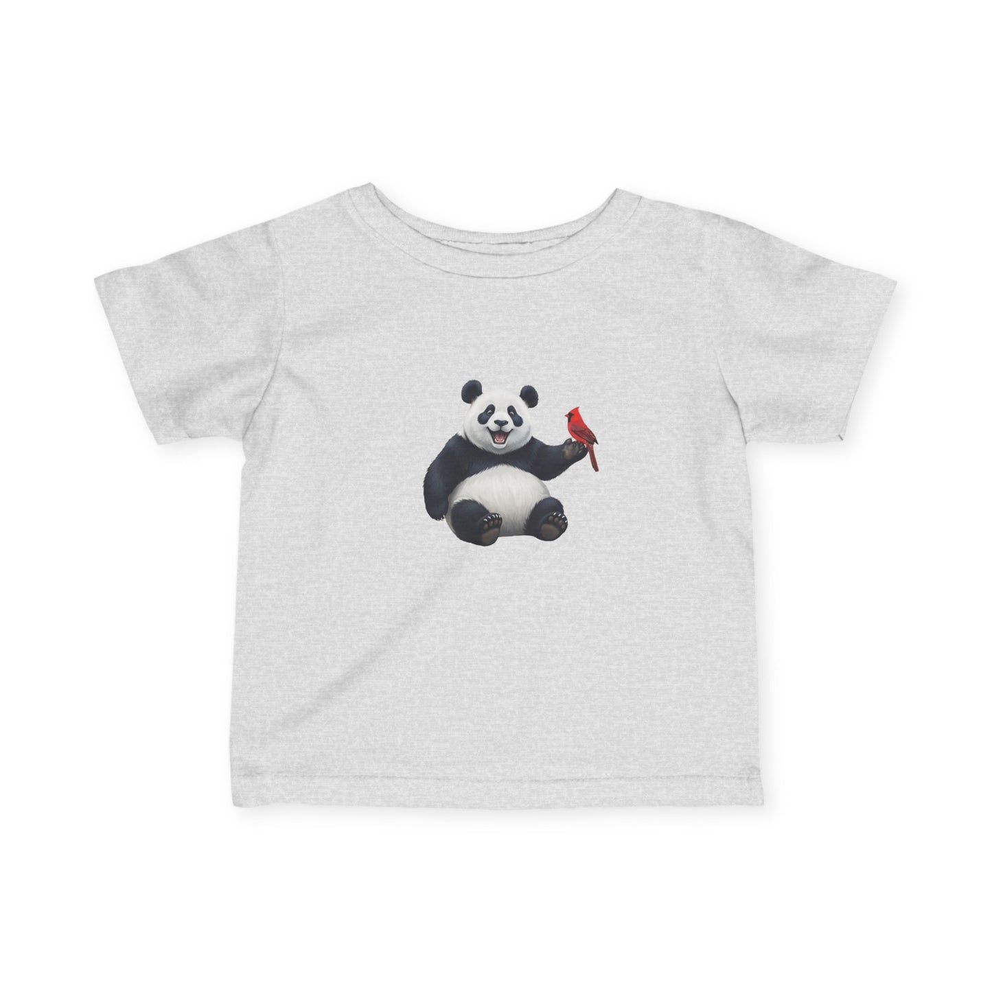 Panda Bear Baby & Toddler T-Shirt with a Cardinal Bird
