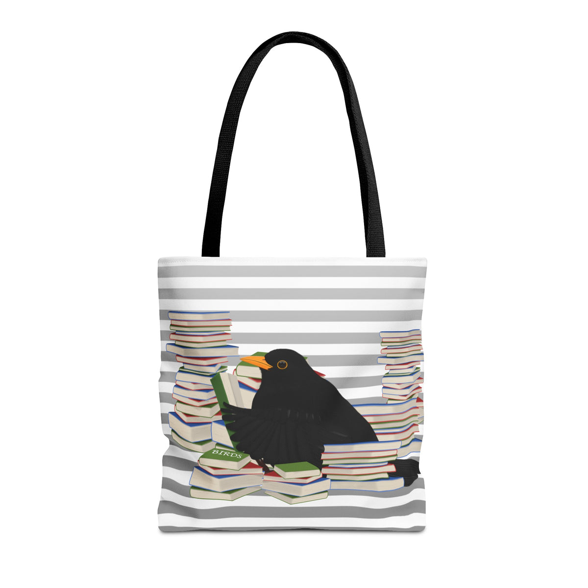 blackbird bird books tote bag