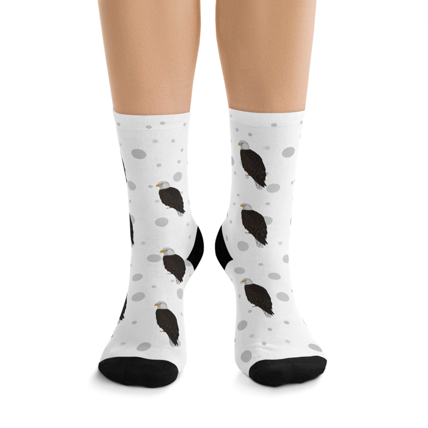 Bald Eagle Socks White Bird Socks for Bird Lovers One Size
