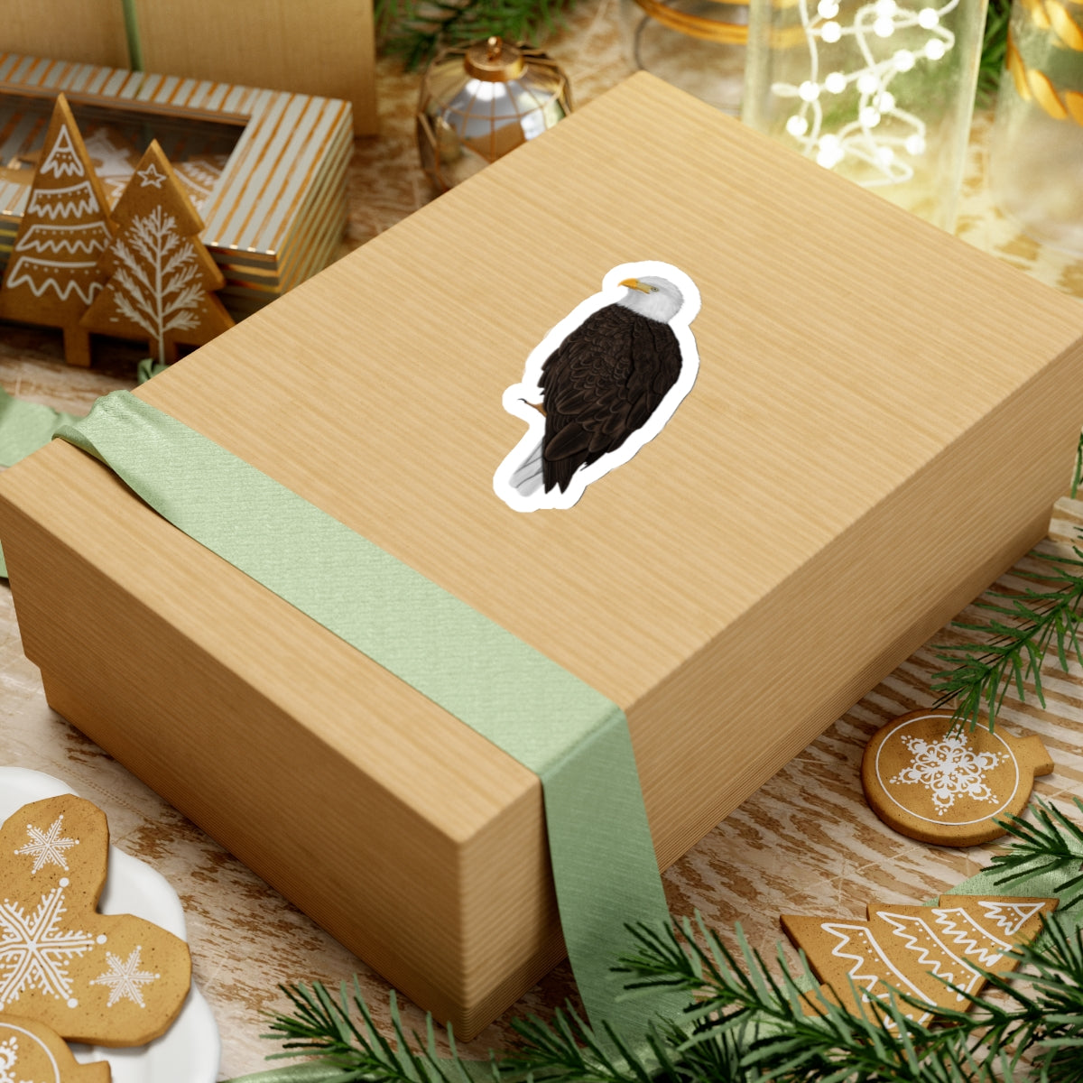 Bald Eagle Bird Kiss-Cut Sticker - jz.birds