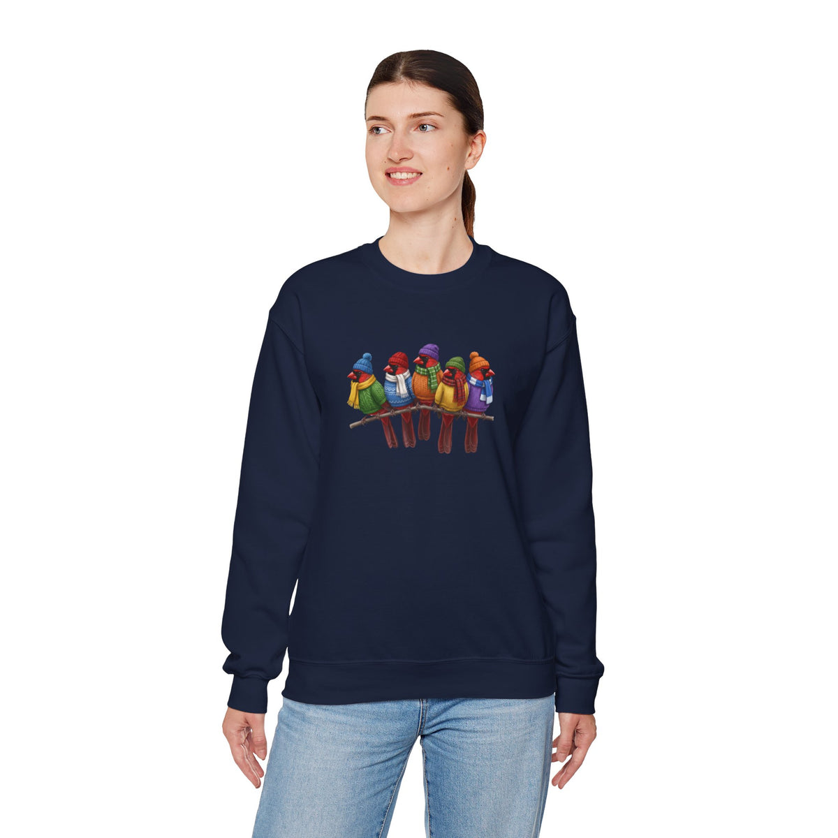 Cardinal Sweatshirt | Bird Watcher Crewneck | Unisex Songbirds Wearing Knit Gift for Bird Lovers