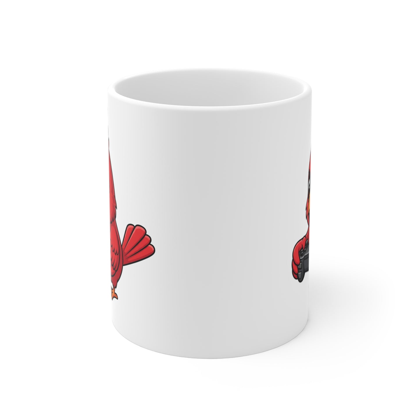 Cardinal with Controller Video Games Gaming Bird Mug 11oz