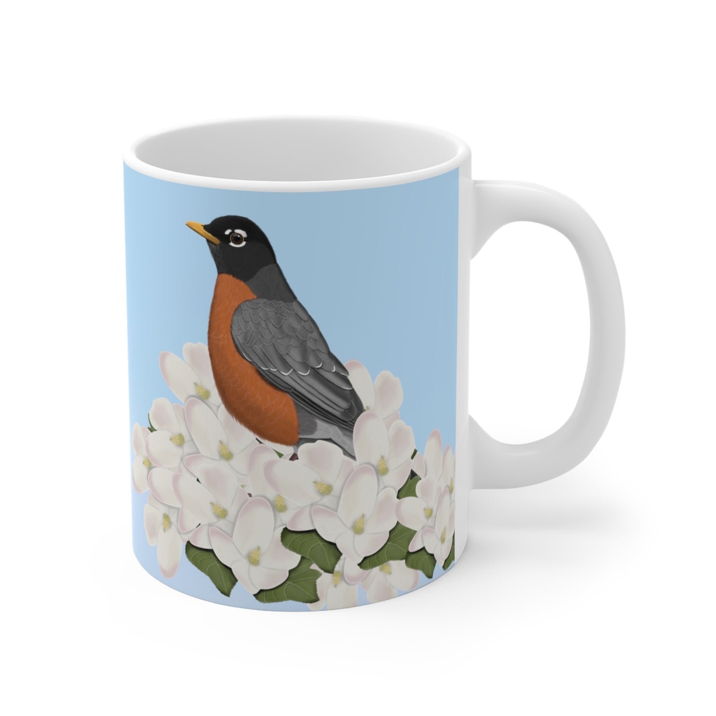american robin bird mug