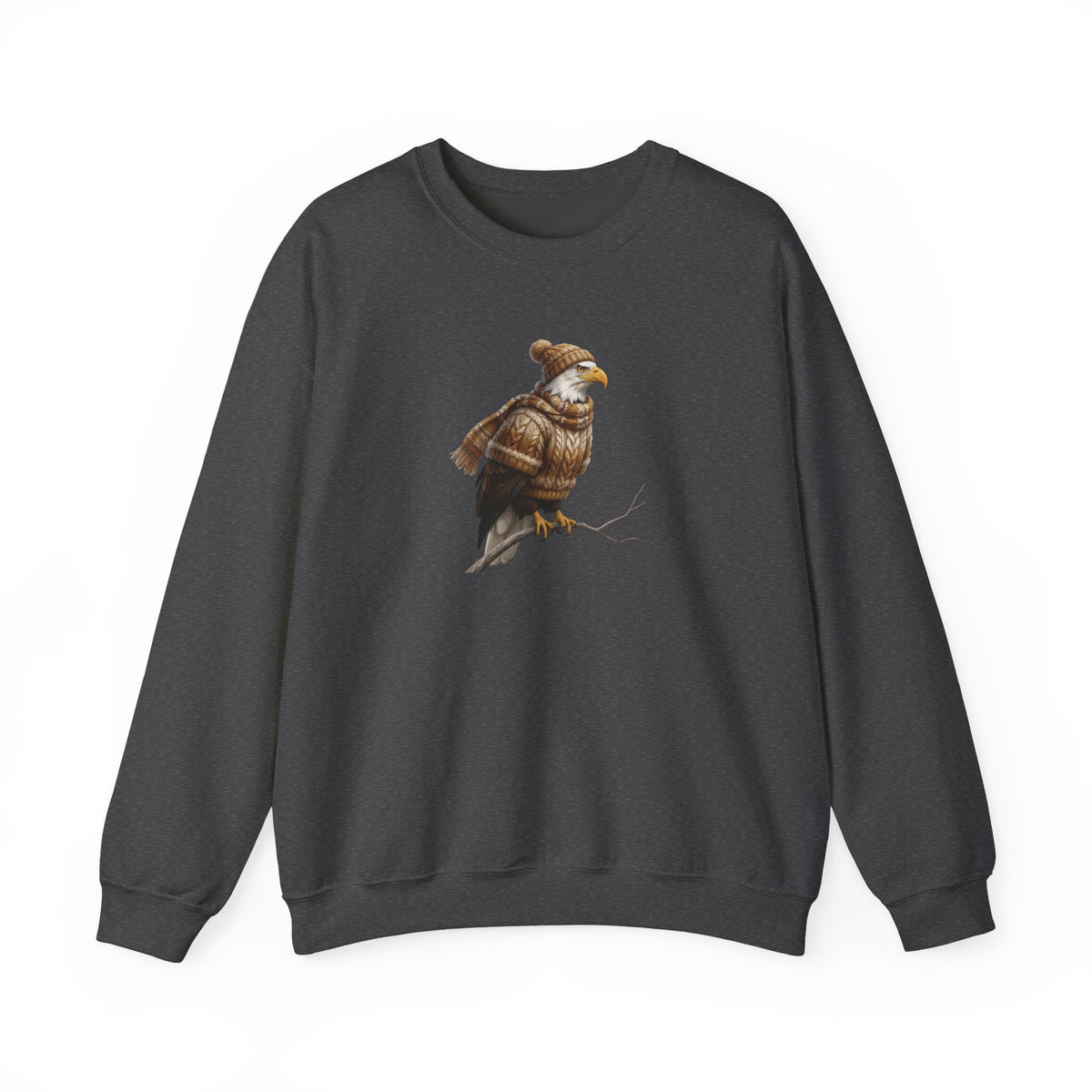 Bald Eagle Winter Sweatshirt | Bird Watcher Crewneck Unisex Songbirds Wearing Knit Gift for Lovers – Animal Lover