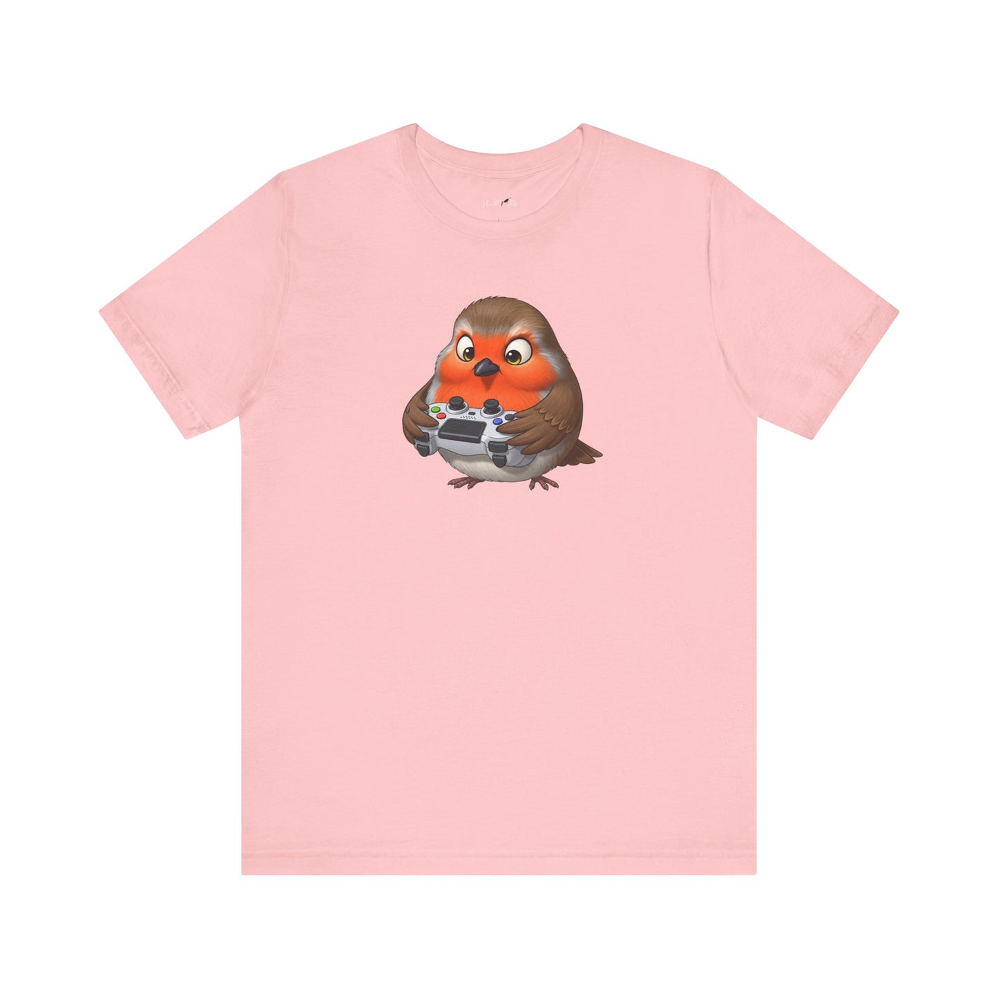 Robin Playing Video Games Funny Gamer and Bird Lover T-Shirt