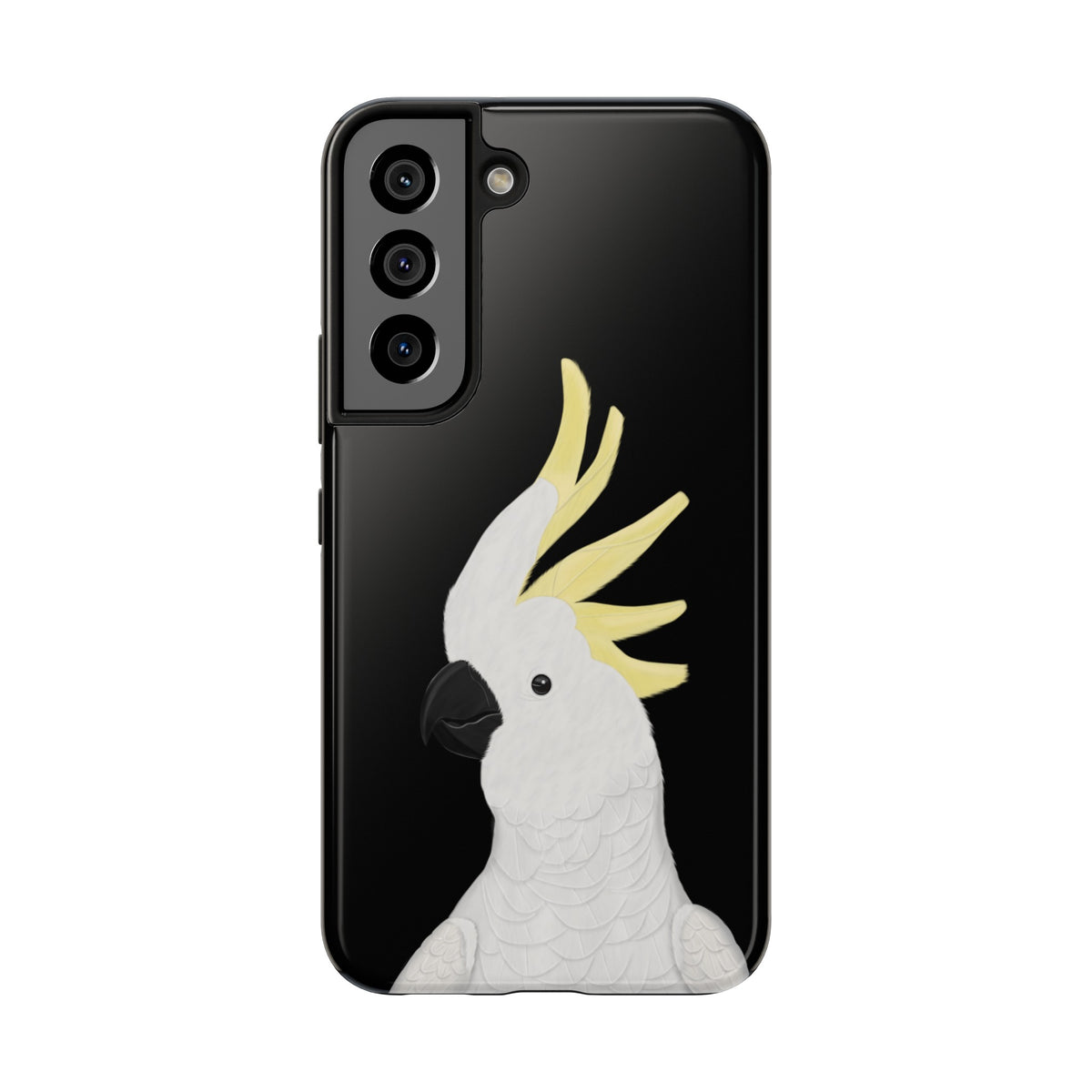Cockatoo Bird Art Tough Phone Case Black