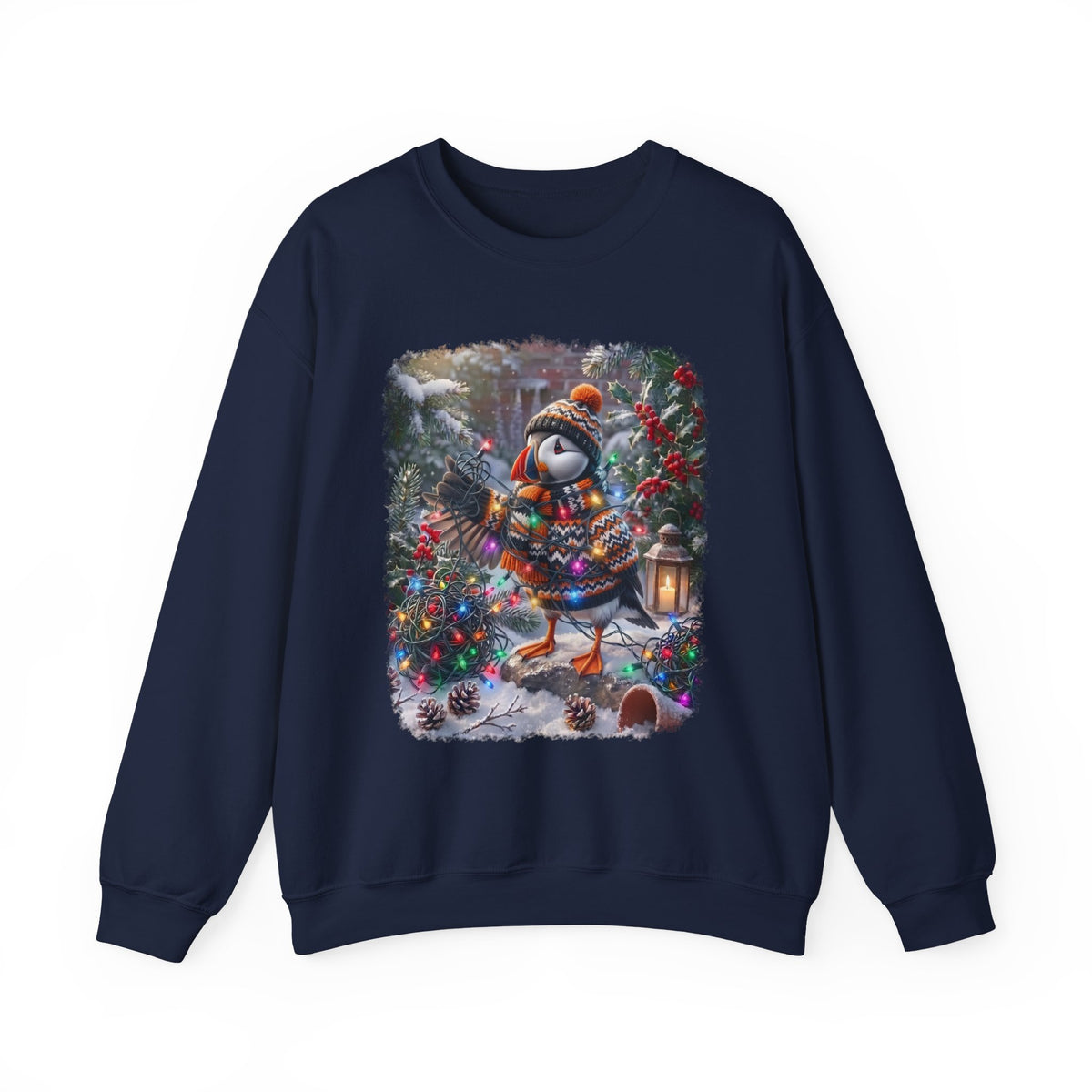 Puffin Christmas Sweatshirt – Tangled Lights Winter Crewneck