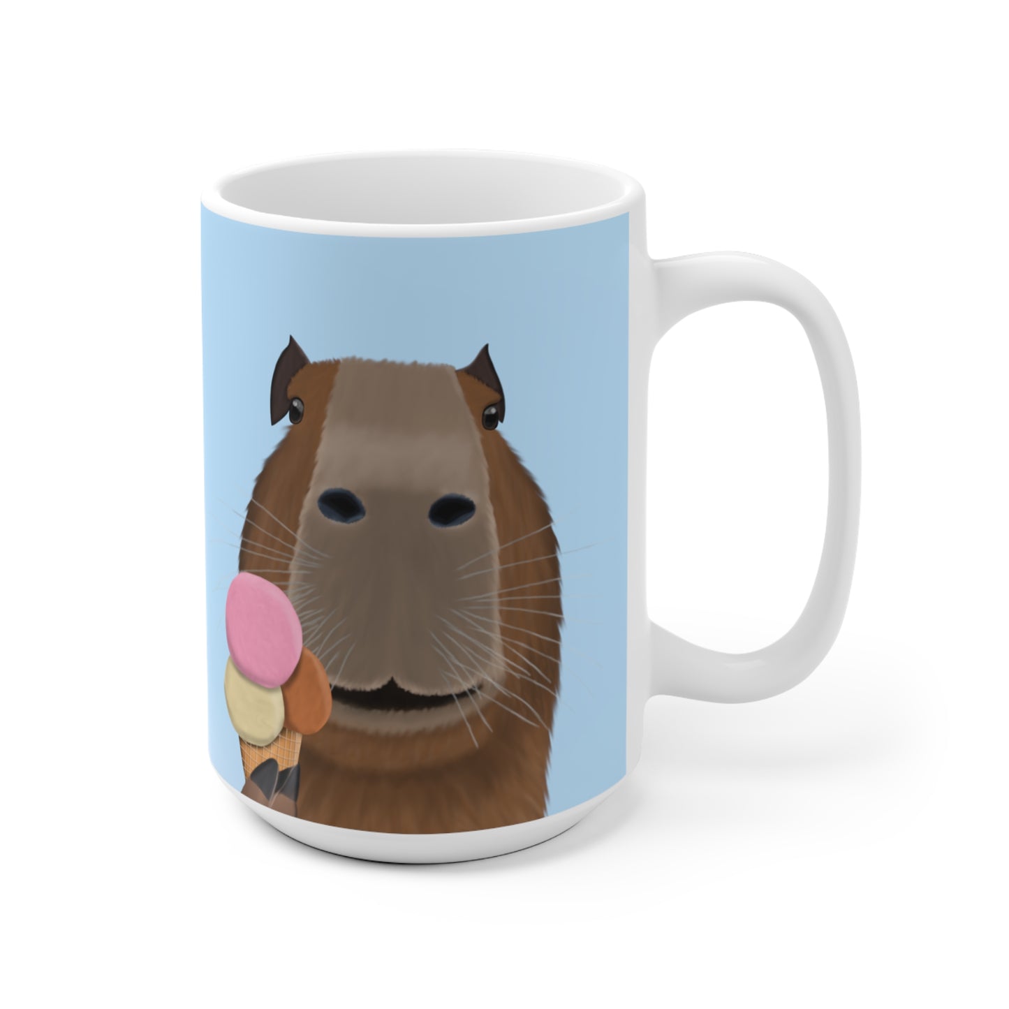Capybara mit Eis Lustige Tasse