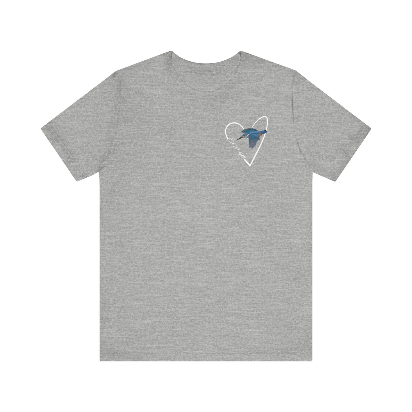 Eisvogel Vogel T-Shirt mit Herz für Vogelfreunde