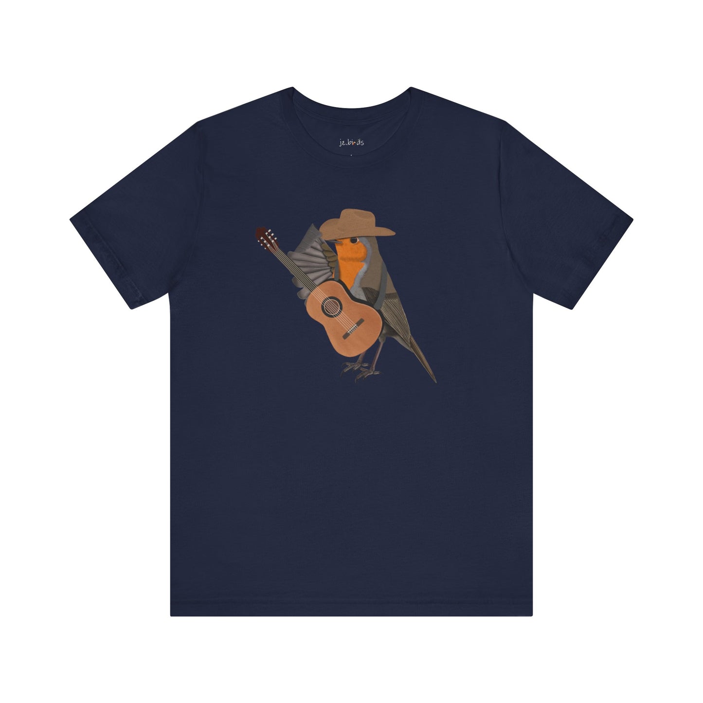 Robin with Cowboy Hat and Guitar Country Music Bird T-Shirt
