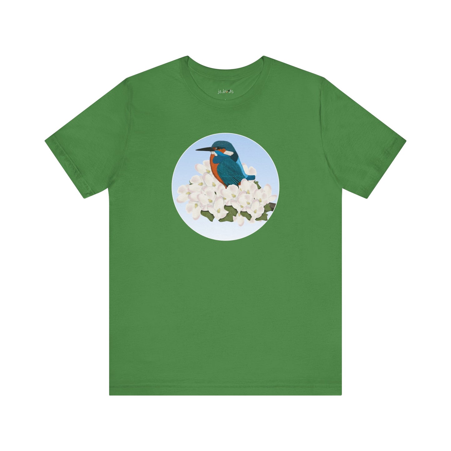 Kingfisher and Spring Apple Blossoms Bird T-Shirt