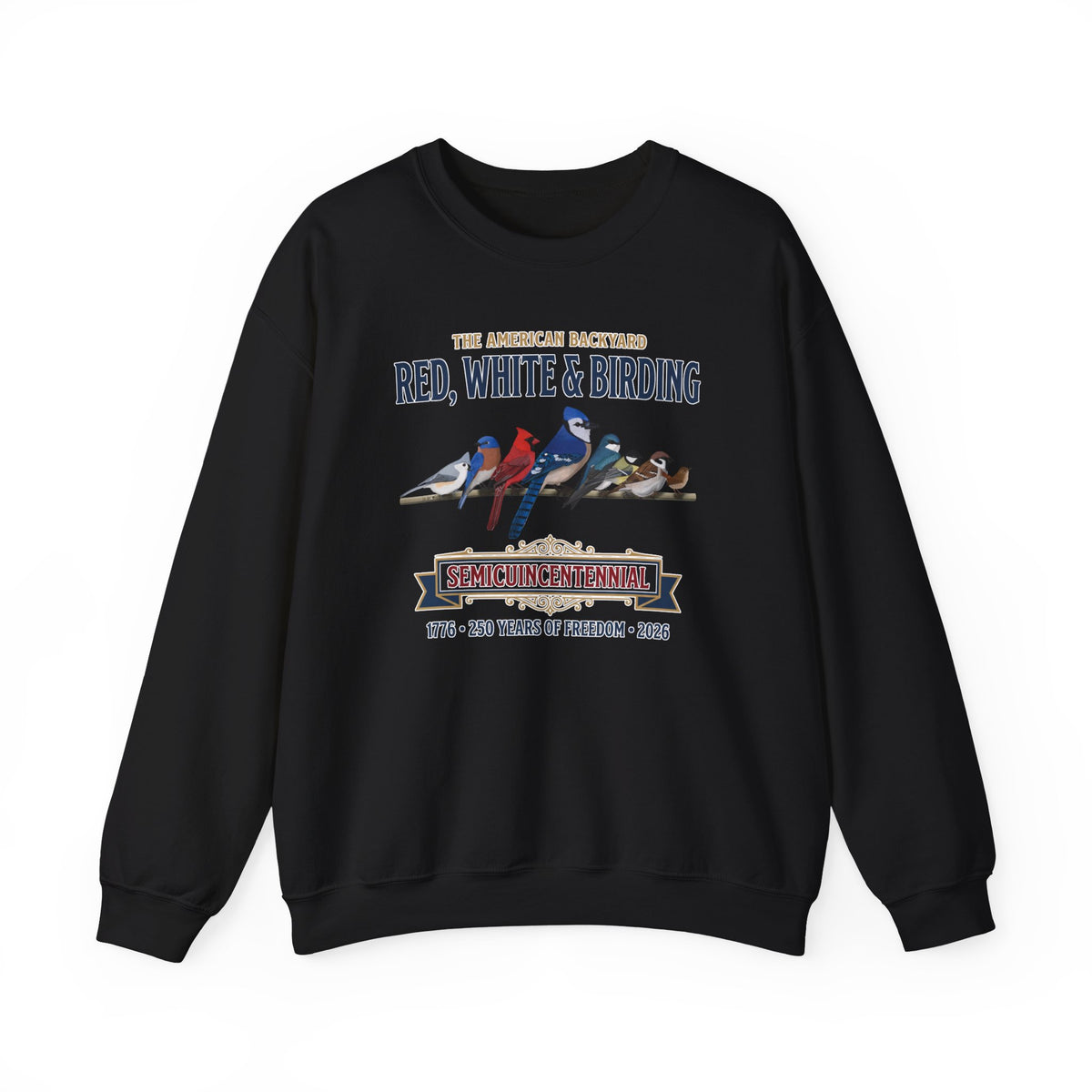 Red, White & Birding Vintage Sweatshirt | US 250th Anniversary Crewneck