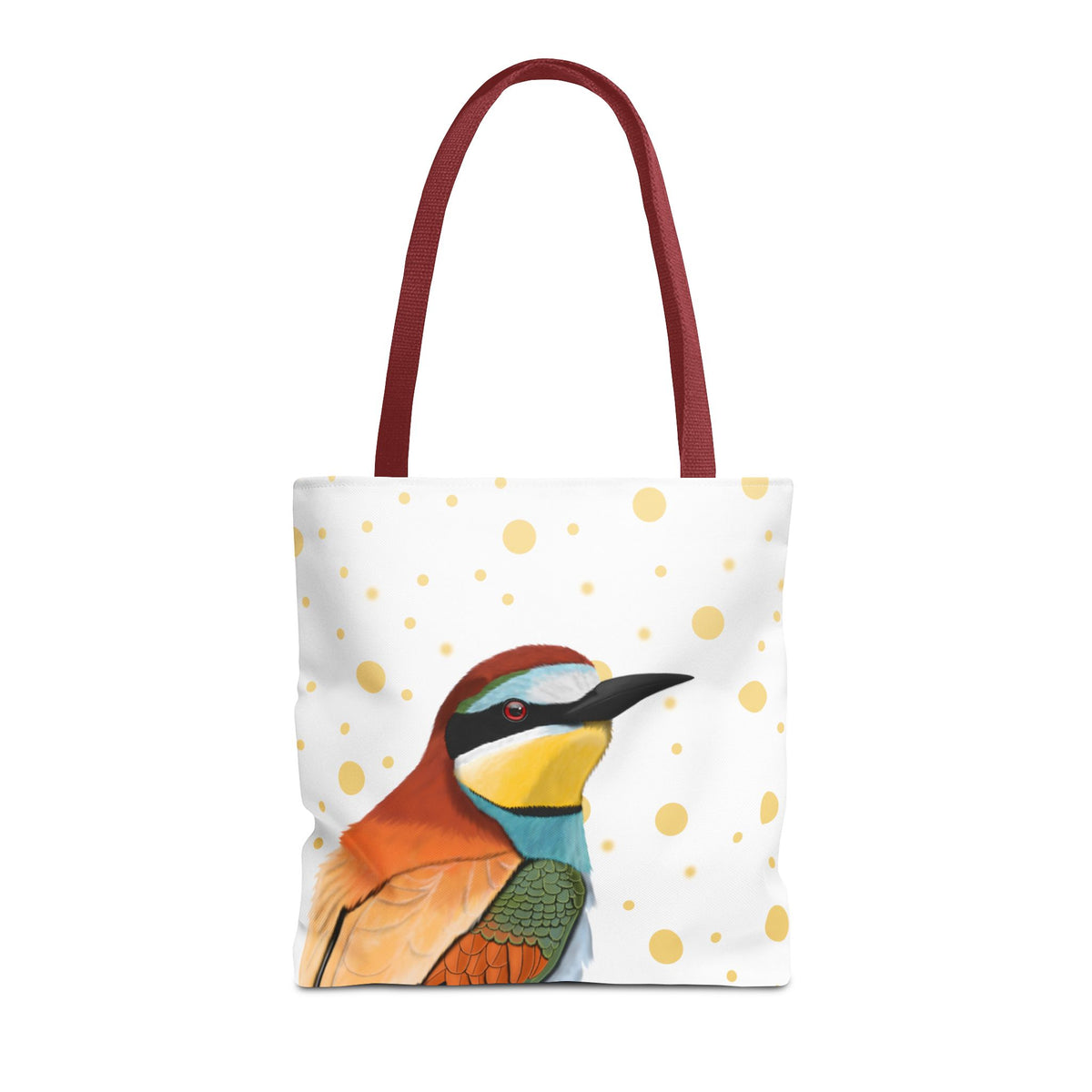 Bee-Eater Golden Dots Bird Tote Bag 16"x16" White Bags – Accessories, All Over Print