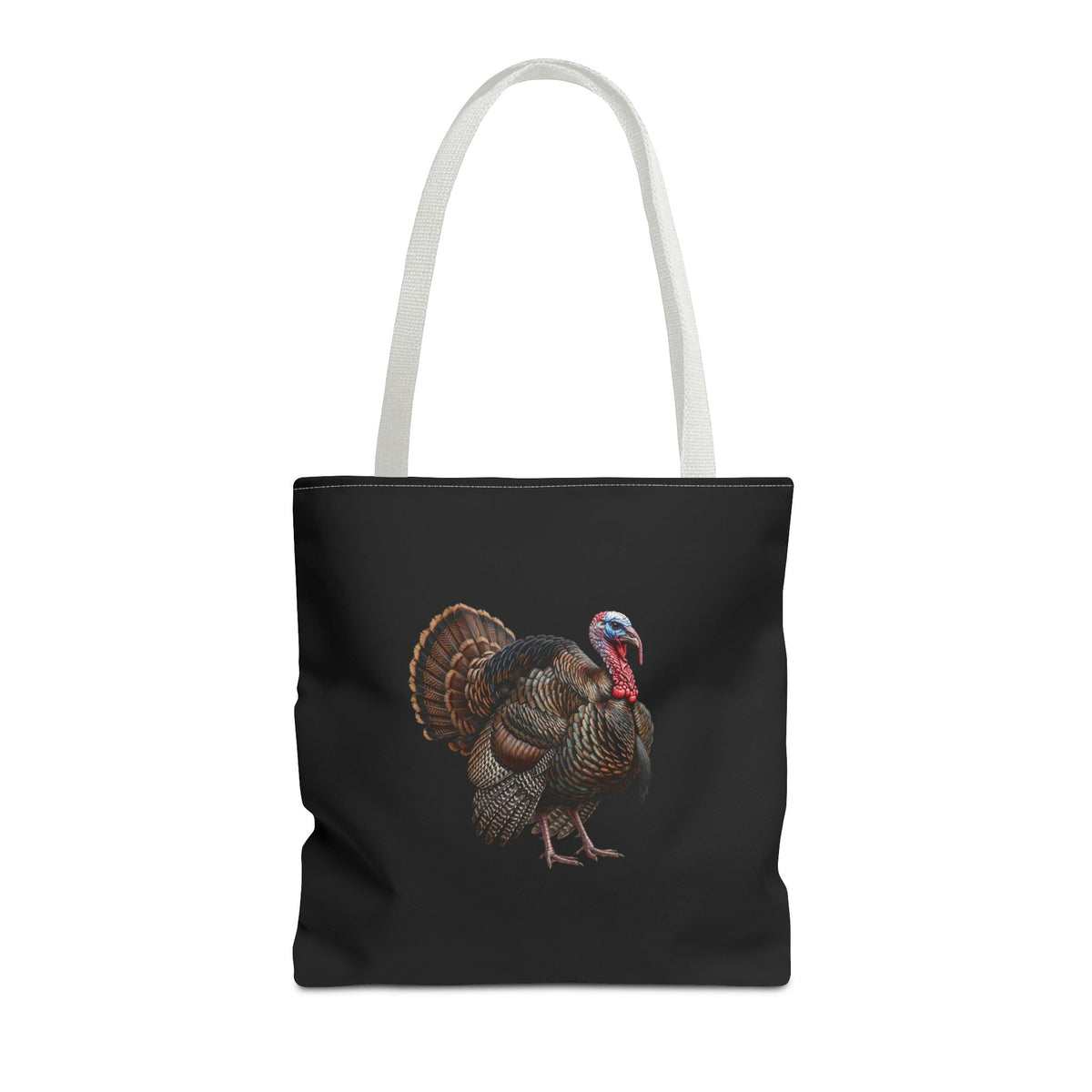 Thanksgiving Turkey Tote Bag | Wild Turkey on Black | Autumn Farmers Market Bag