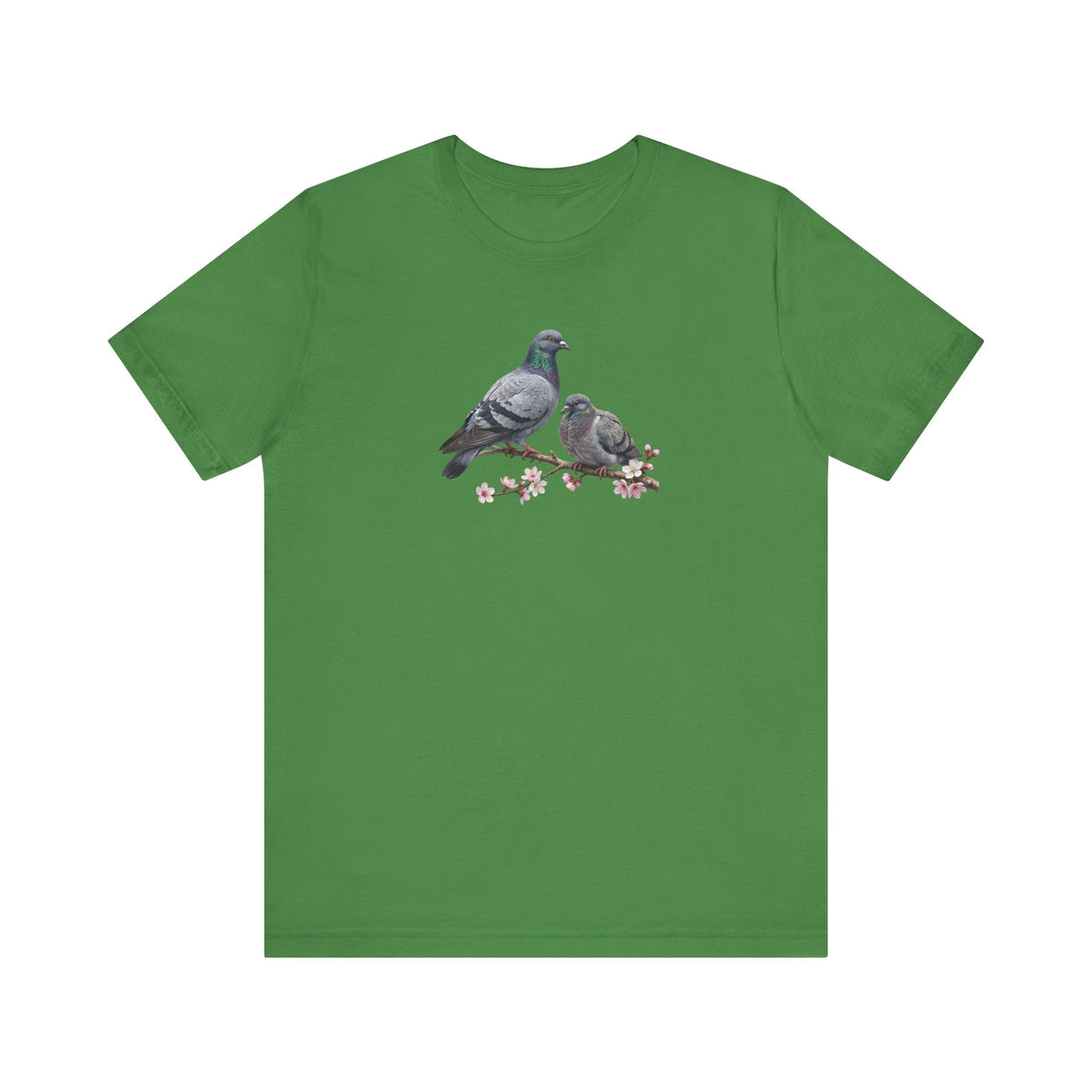 Pigeon & Fledgling T-Shirt | Spring Blossoms Unisex Graphic Tee