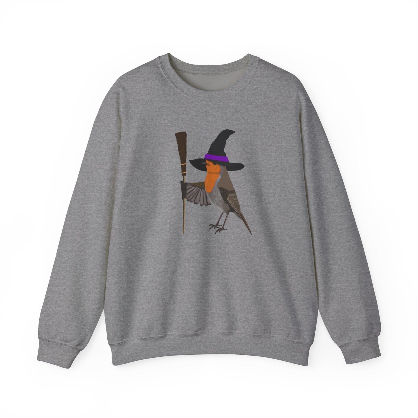 Robin Halloween Witch Birdwatcher Biologist Bird Sweatshirt