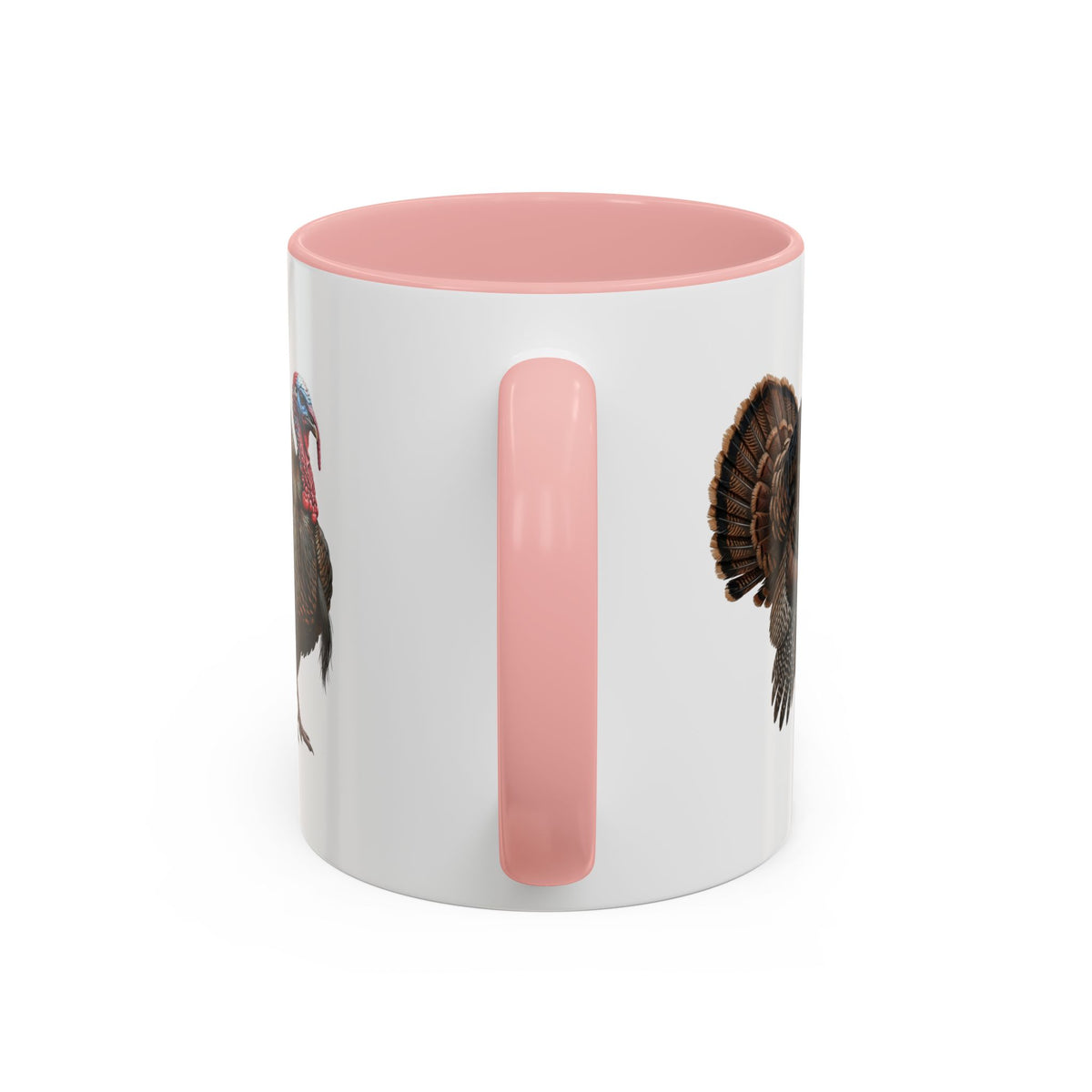 Thanksgiving Turkey Two-Tone Mug | Wild Turkey Bird Art Coffee Cup | Fall Gift