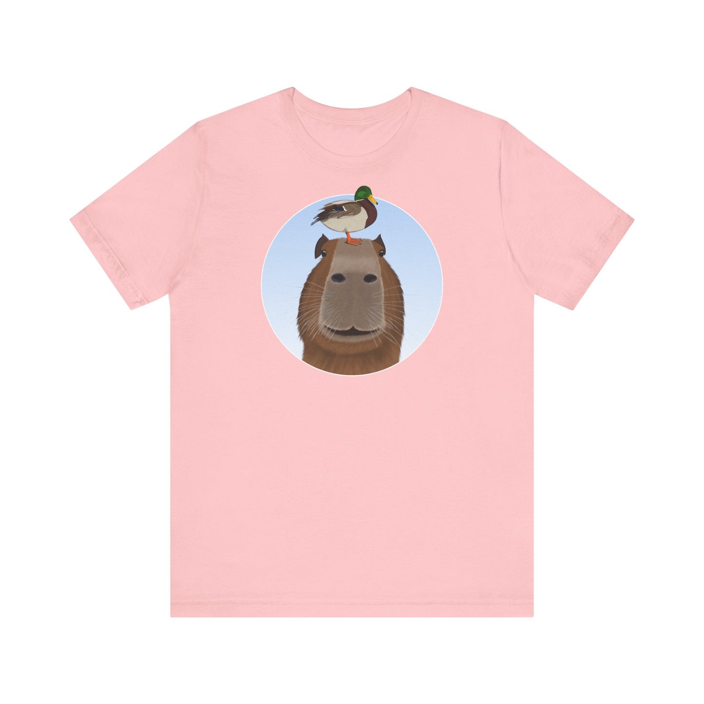 Capybara mit Ente Lustiges Vogel T-Shirt