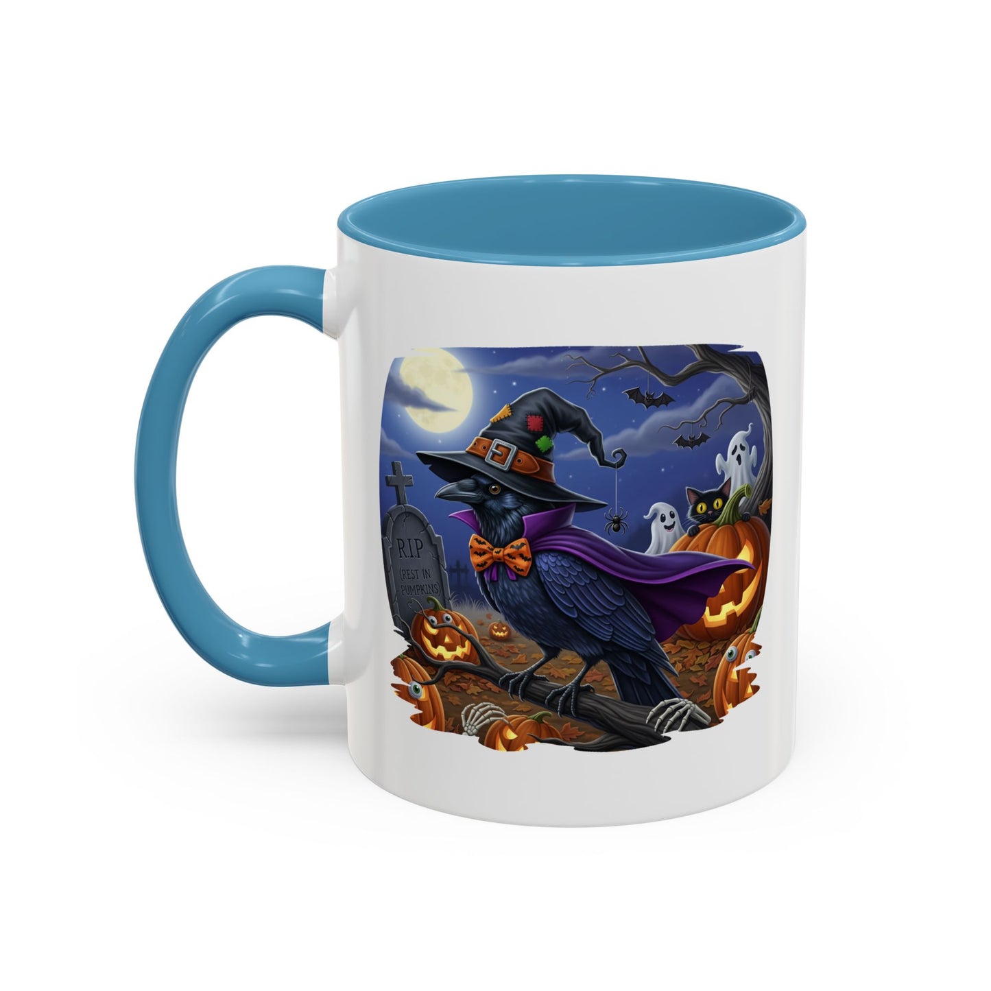 Raven Crow Halloween Bird Mug - Perfect Bird Lover Gift for Spooky Season