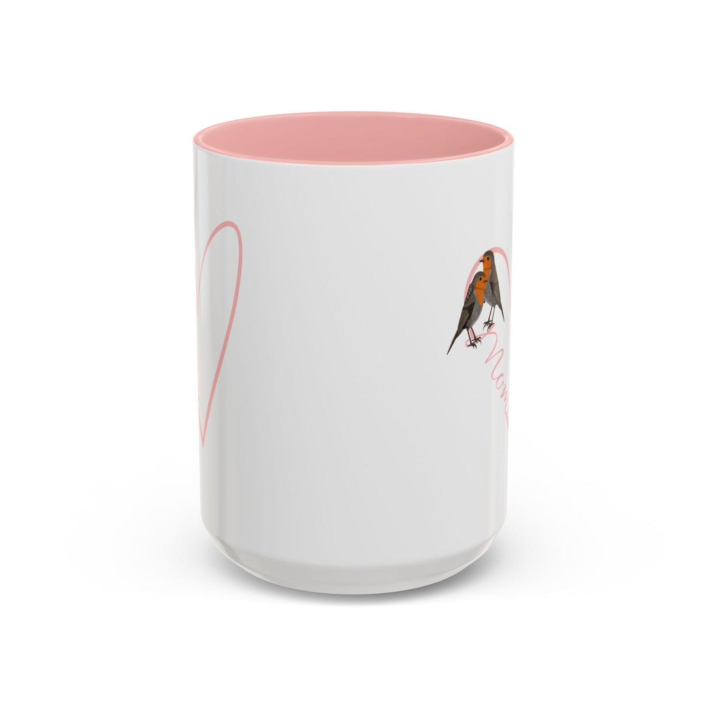 Robin Mother's Day Mom with Heart Bird Coffee Mug