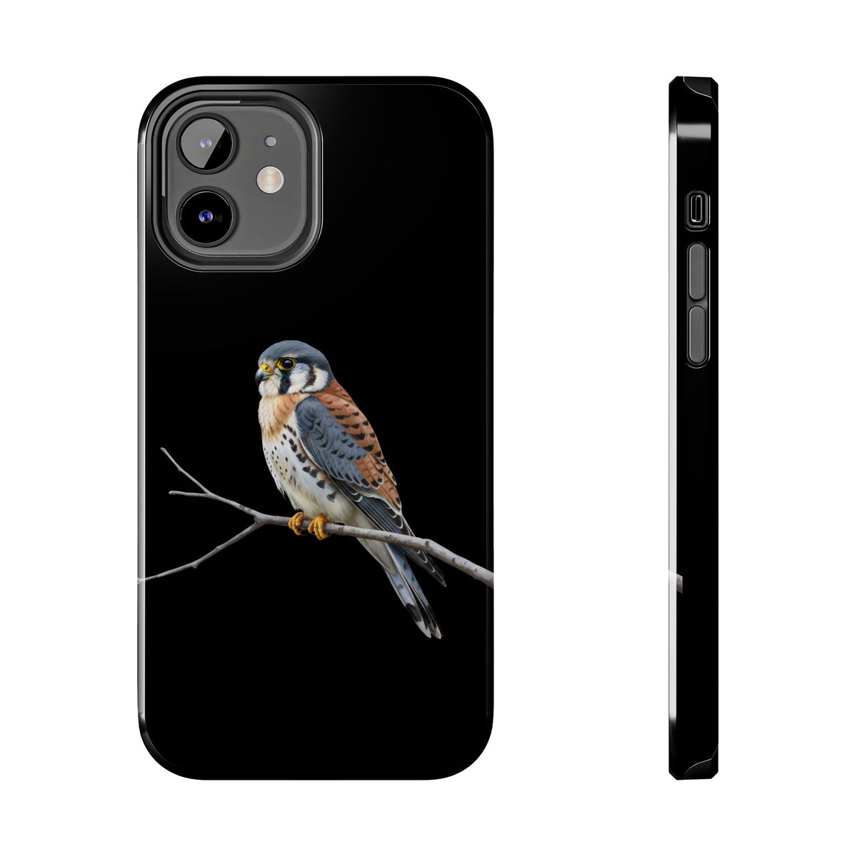 American Kestrel iPhone Case – Premium Tough Phone Cover Black – animal lover,