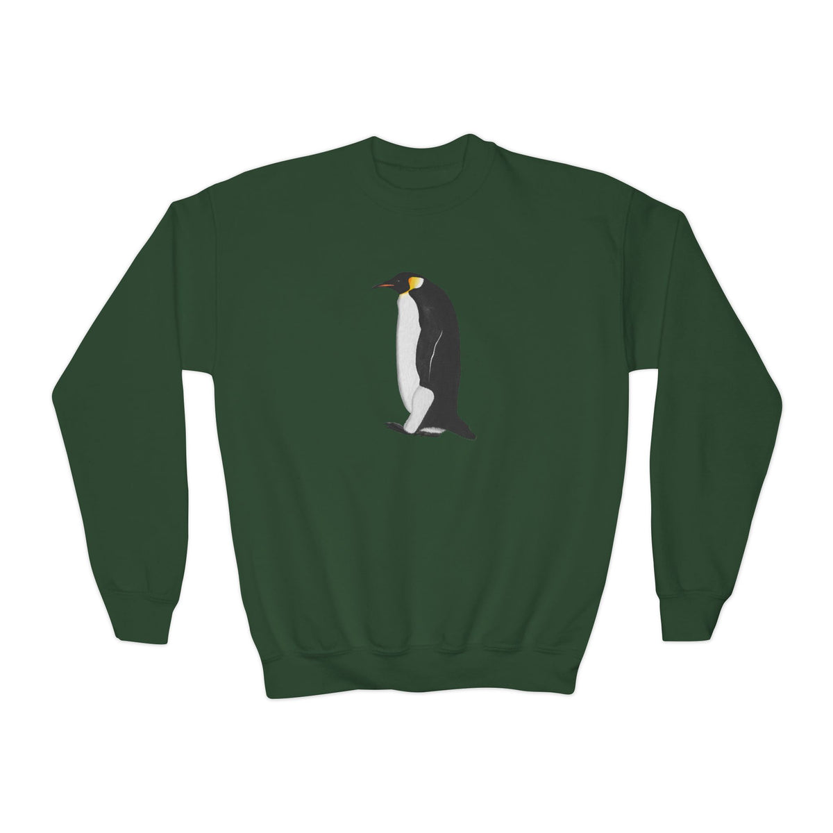 Emperor Penguin Bird Birdwatching Youth Crewneck Sweatshirt Sweatshirts on Casual Kids Clothing background