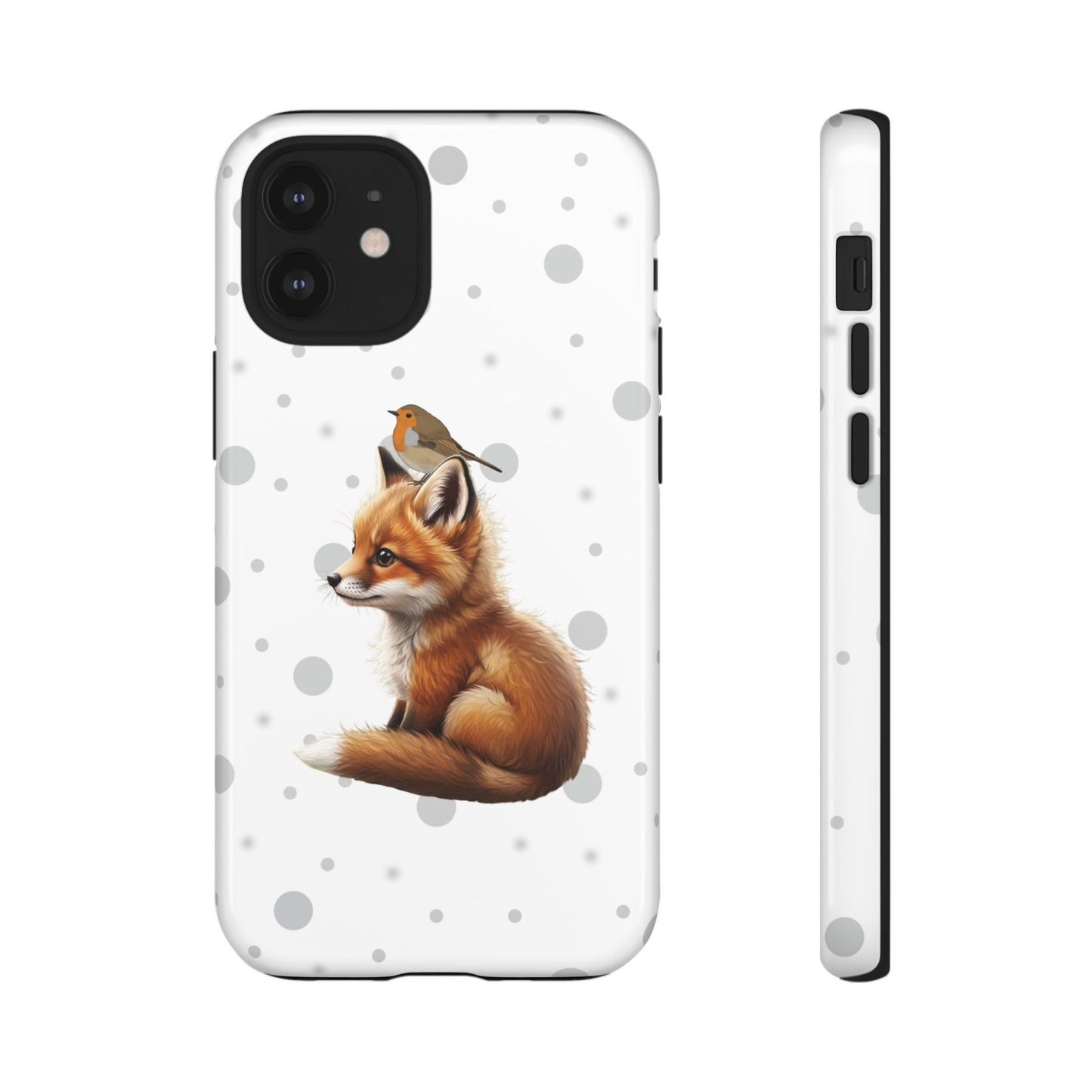 Rotkehlchen mit Fuchs iPhone & Google Pixel Tiermotiv Handyhülle - Tierisch guter Schutz