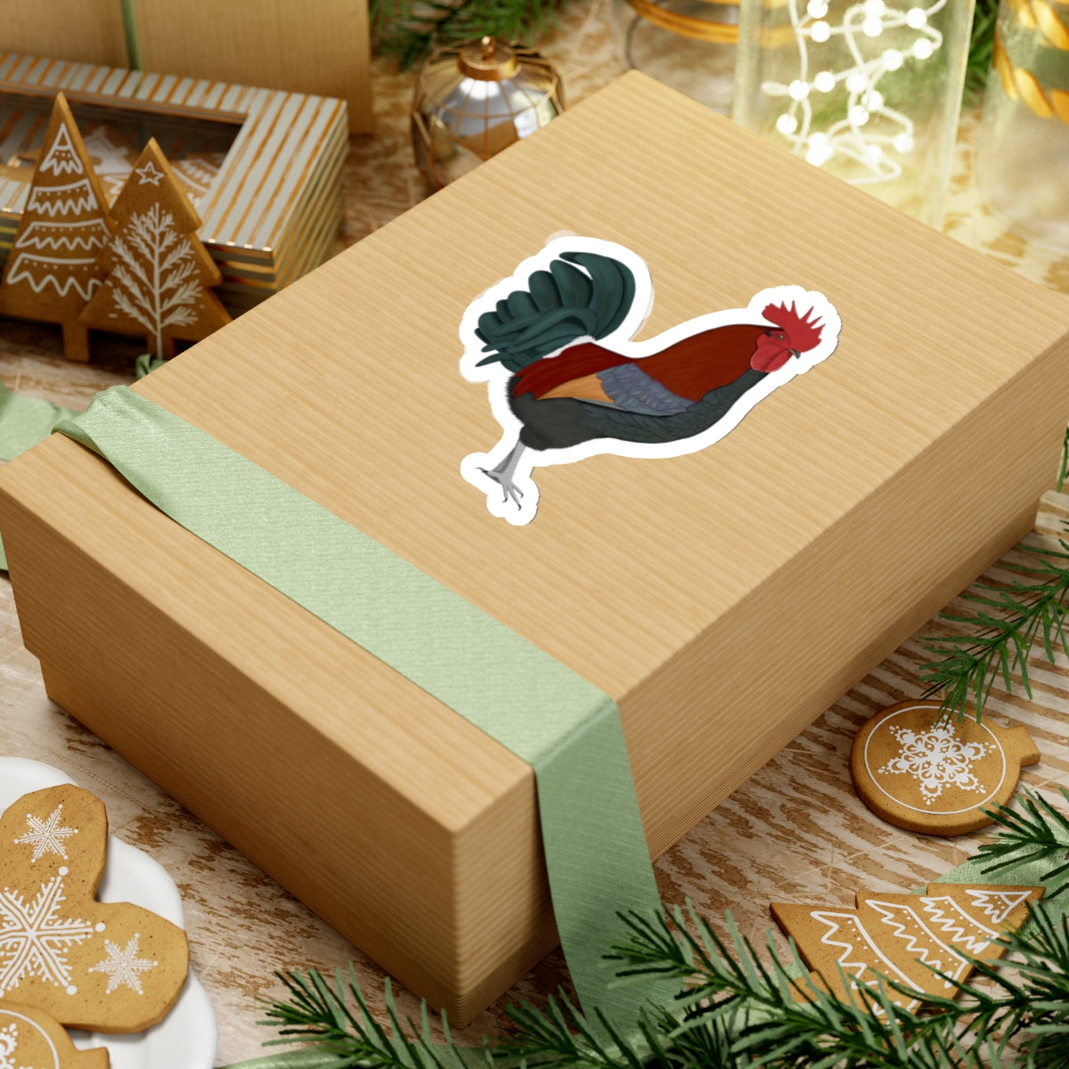 Chicken Bird Kiss-Cut Sticker - jz.birds