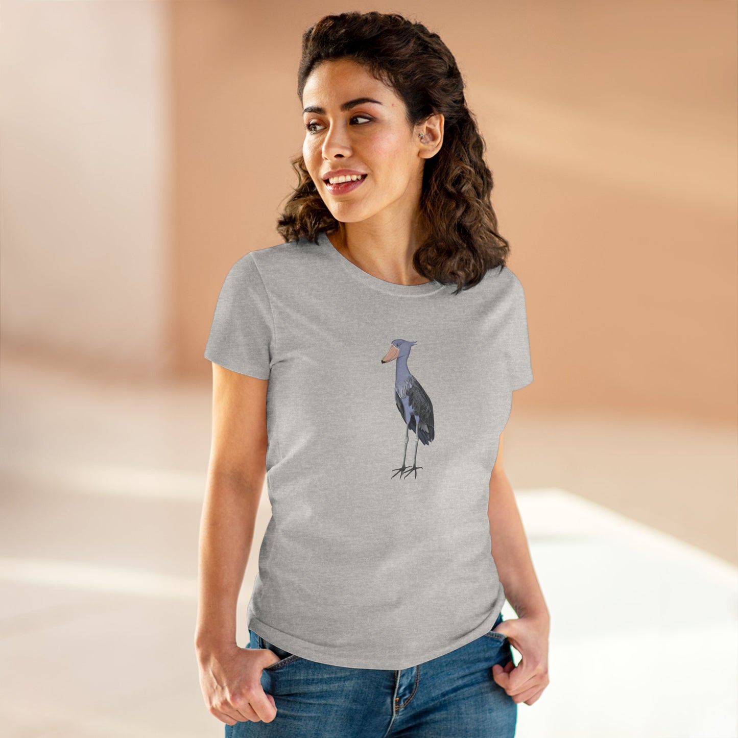 Shoebill Bird Design for Birdwatchers and Bird Lovers Women's T-Shirt