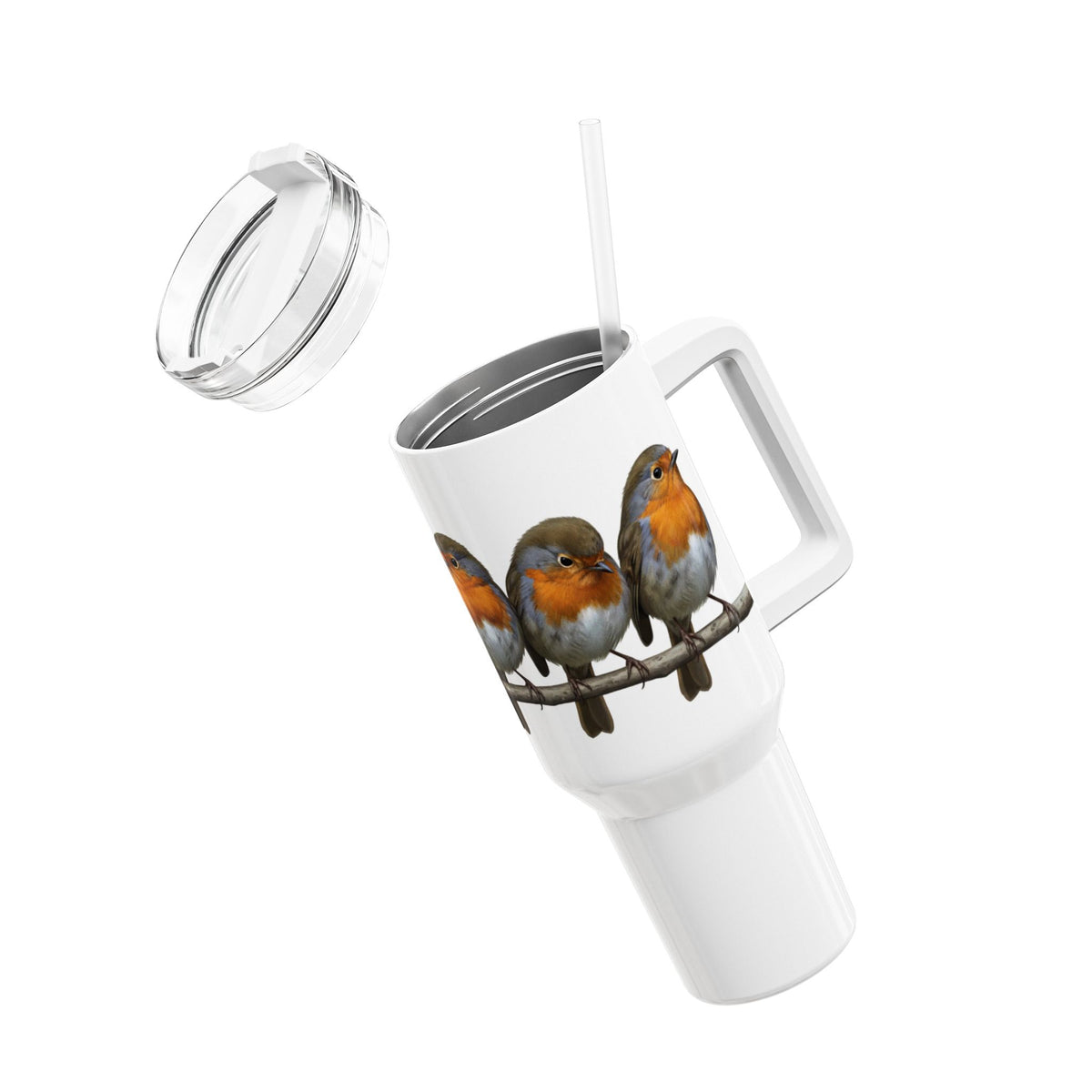 Rotkehlchen Tumbler mit 40oz Hintergrund