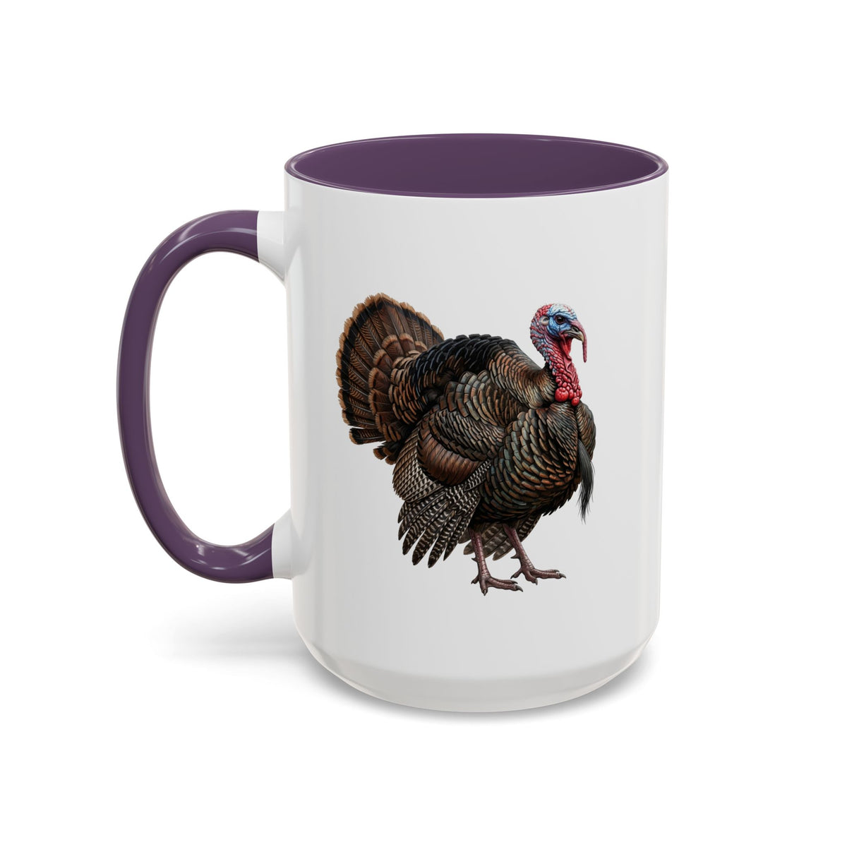 Thanksgiving Turkey Two-Tone Mug | Wild Turkey Bird Art Coffee Cup | Fall Gift