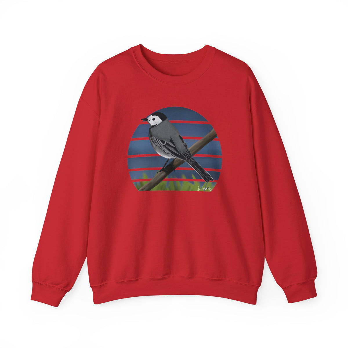 White Wagtail Birdlover Ornithologist Bird Sweatshirt – Crew neck,