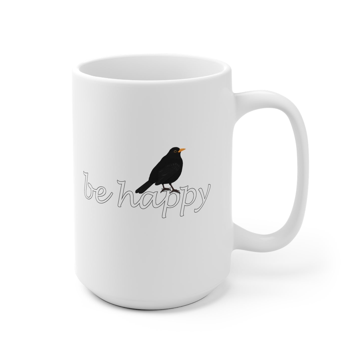 Amsel Be Happy Vogel Tasse für Vogelfreunde