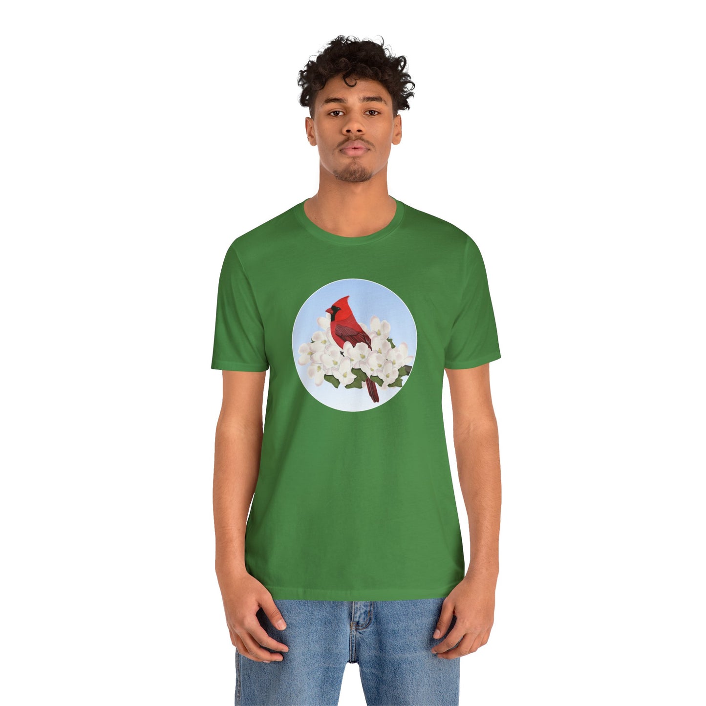 Cardinal and Spring Apple Blossoms Bird T-Shirt