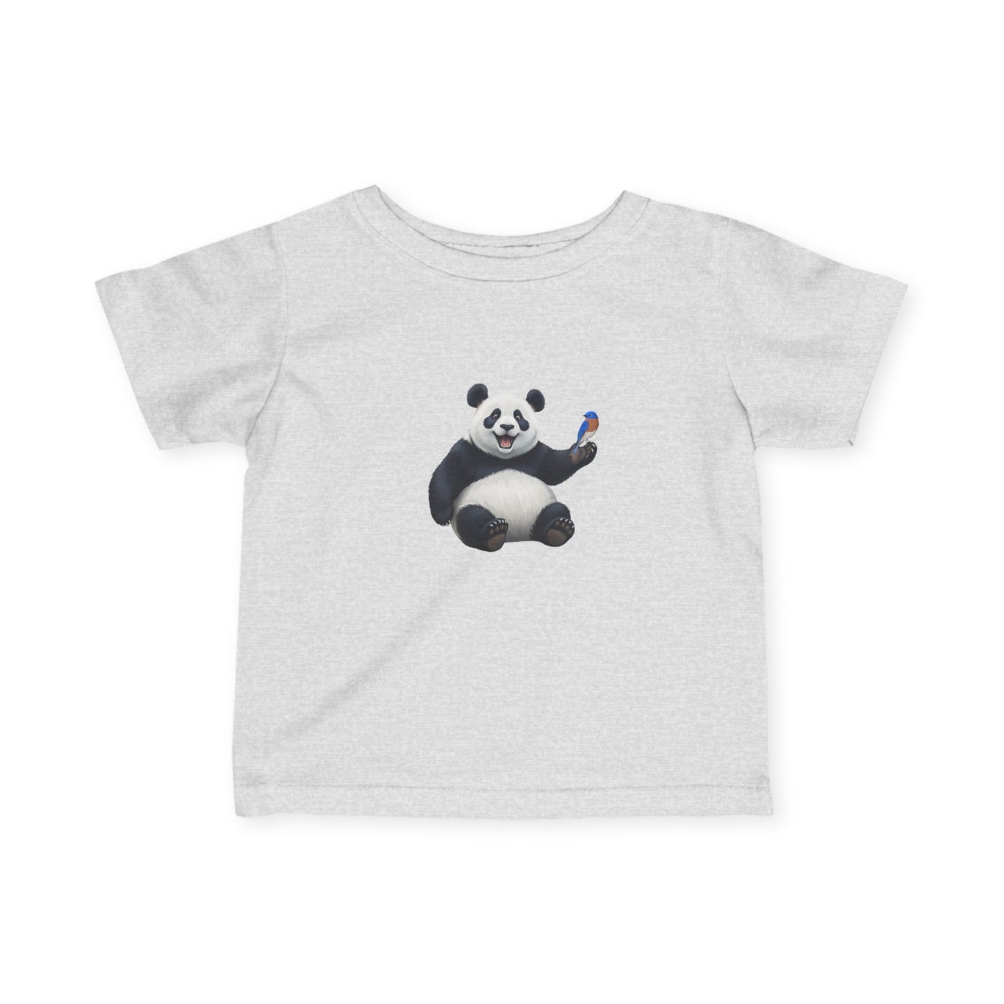 Panda Bear Baby & Toddler T-Shirt with a Bluebird Bird
